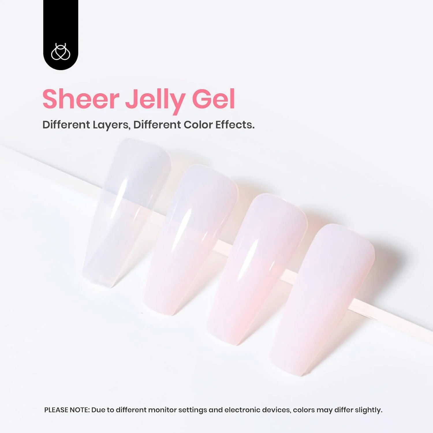 Beetles Milky Pink Gel Nail Polish, 15ml Nude Pink Jelly Neutral Color Polish Set Translucent Sheer Gel Nail Concealer Soak Off Uv LED Nail Lamp French Nail Art Gifts for Her Women - Image 3