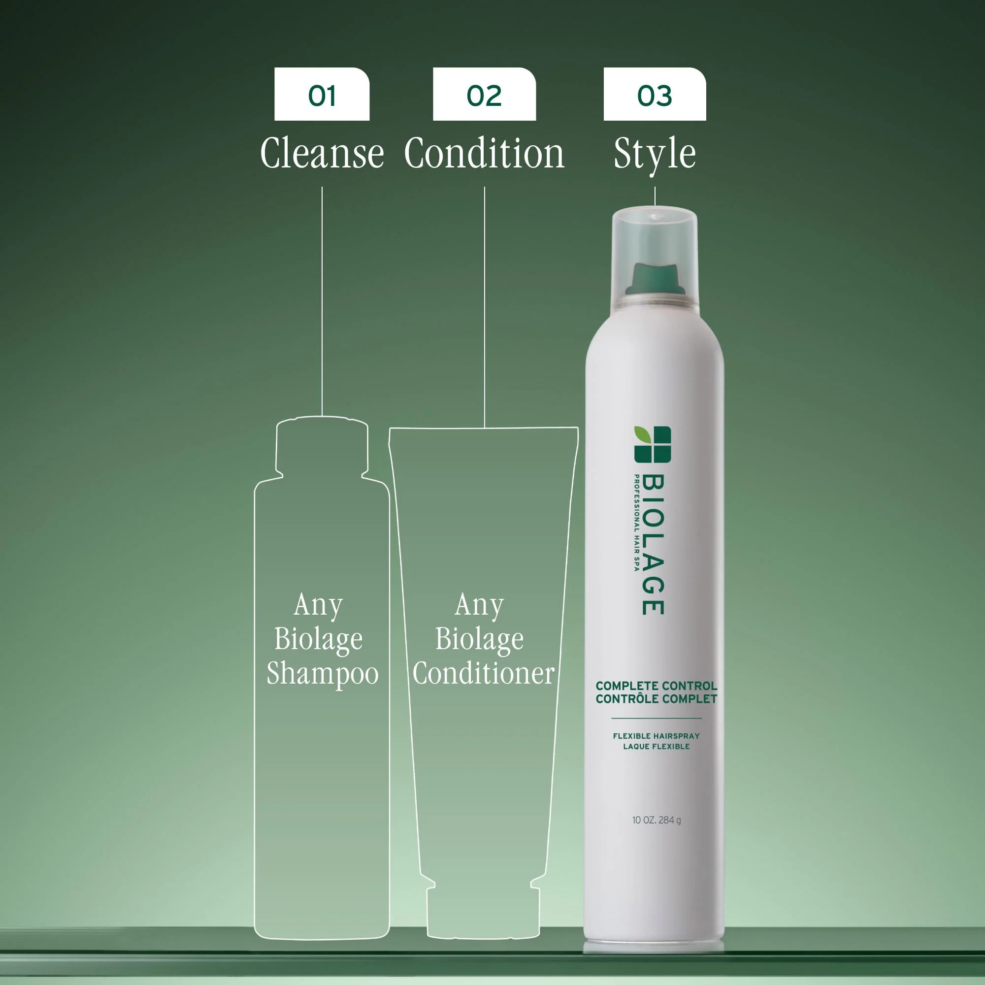 Biolage Complete Control Hairspray - Zero Stickiness, Quick-Drying, Medium-Hold, Control Flyaways, Vegan, Paraben & Silicone-Free, 10 Fl Oz - Image 7
