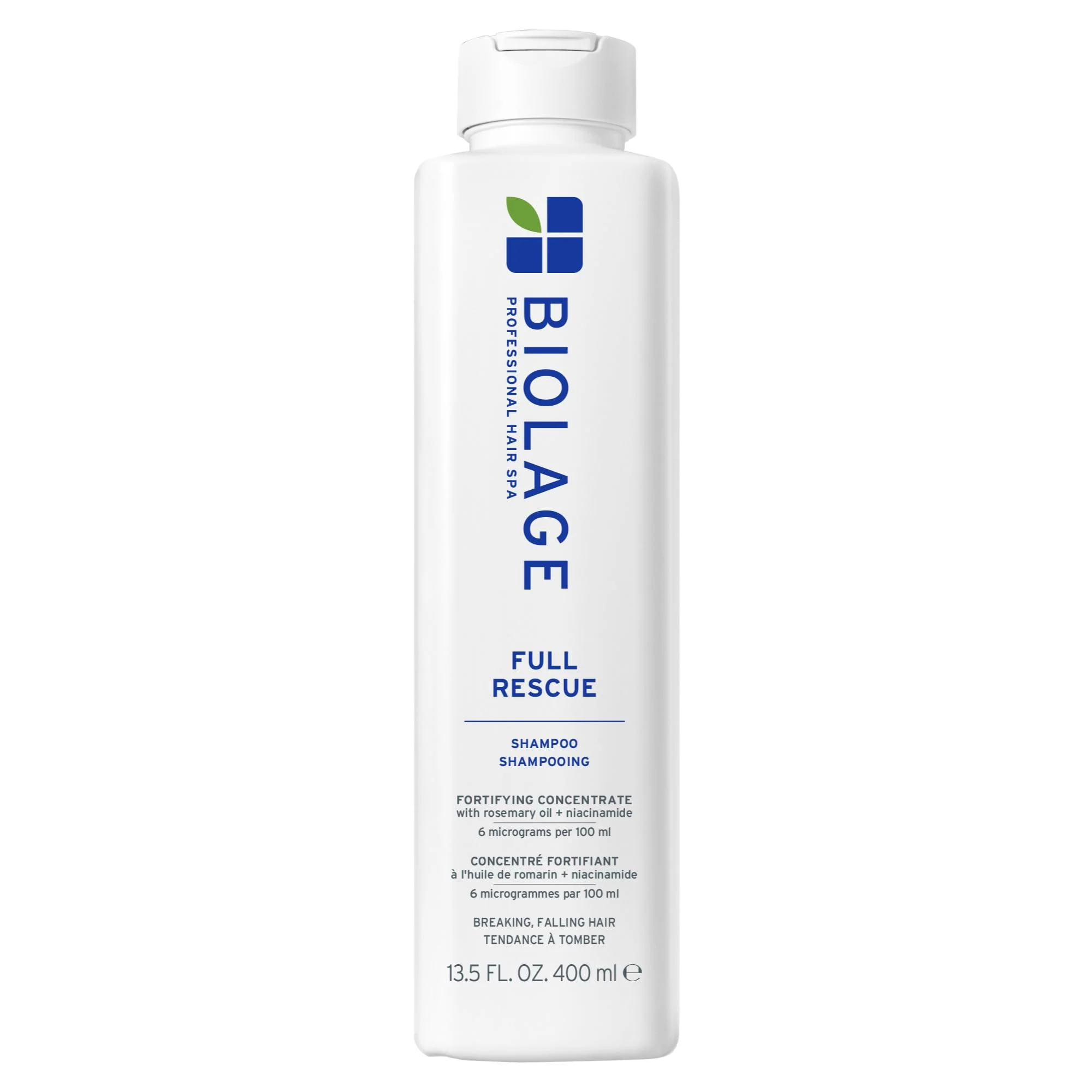 Biolage Full Rescue Shampoo - Fortifies & Strengthens for Stronger Hair, Longer Lengths in 4 weeks*, Instantly Fuller-Looking Hair, Rosemary Oil & Niacinamide, Vegan & Cruelty-Free, 13.5 FL Oz