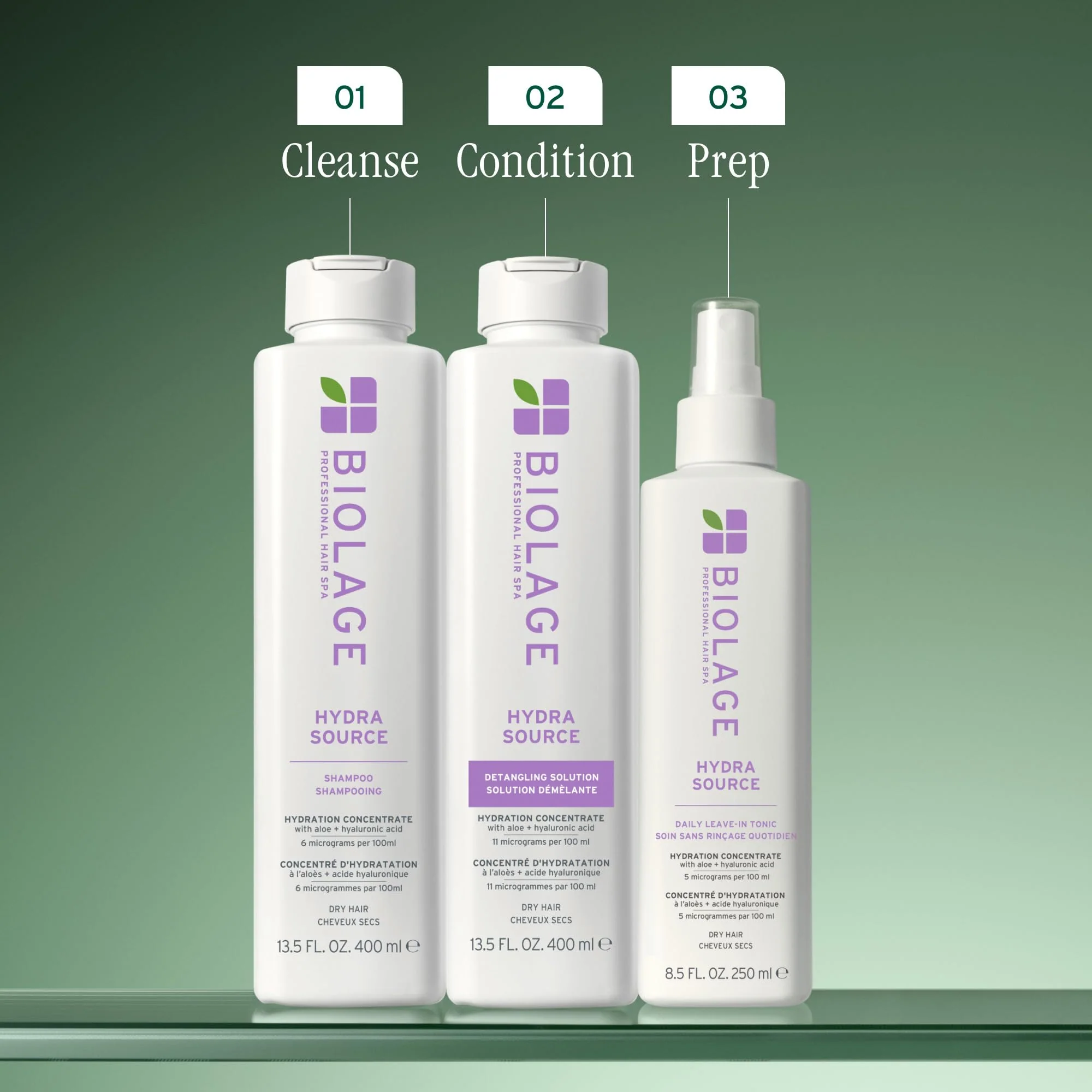 Biolage Hydra Source Detangling Solution - Conditions, Instantly Detangles & Controls Static, For Dry Hair, With Micro-Filtered Aloe Vera & Fermented Hyaluronic Acid, 13.5 Fl Oz, Packaging may vary - Image 7
