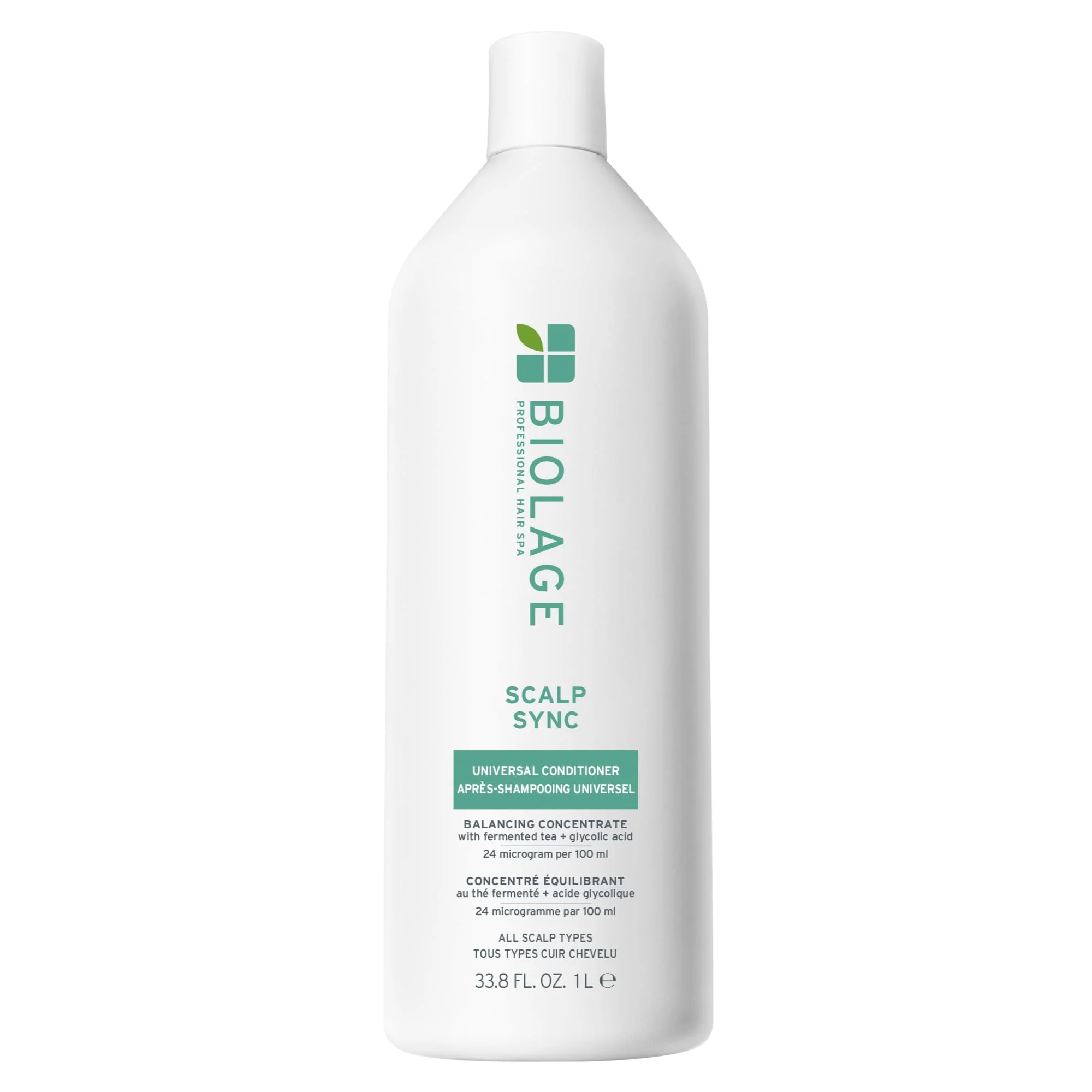 Biolage Scalp Sync Universal Conditioner - Nourishing & Hydrating for All Scalp Types, Lightweight Moisturizing & Conditioning, Fermented Tea Blend & Glycolic Acid, Vegan & Paraben-Free, 33.8 Fl Oz