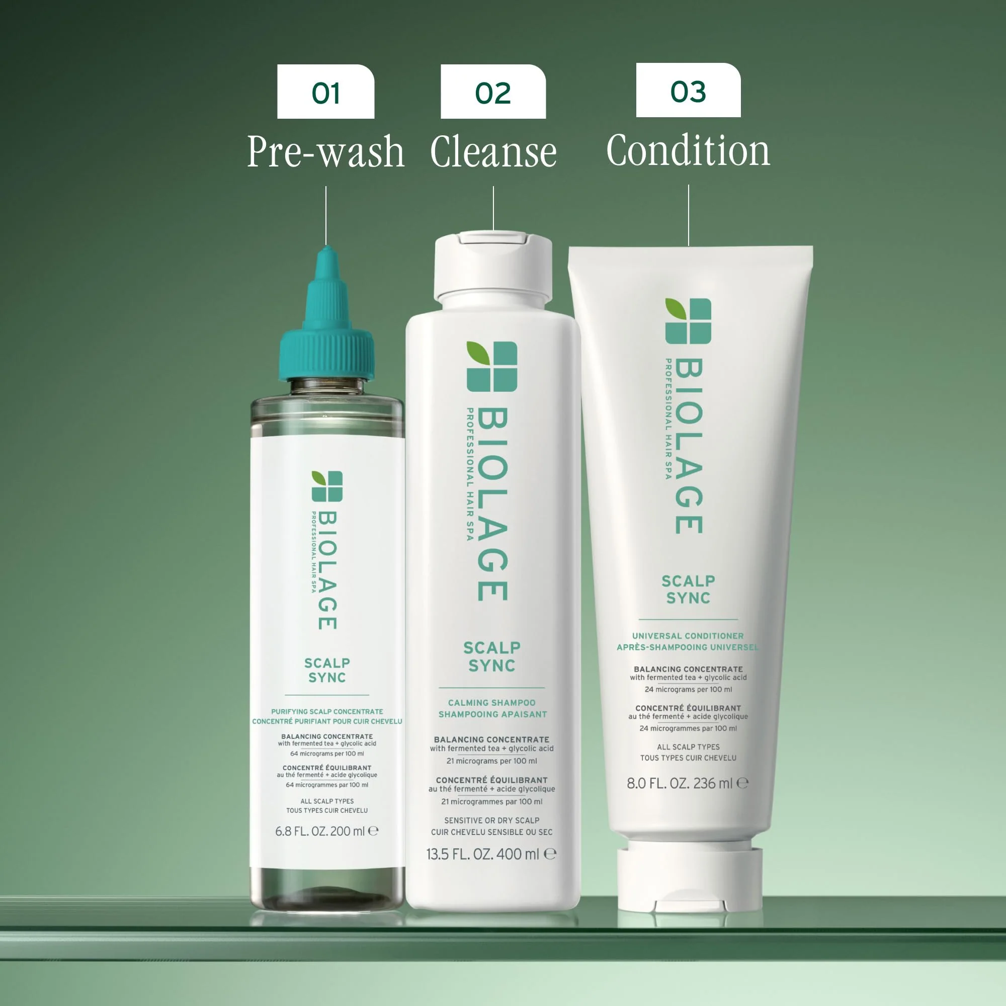 Biolage Scalp Sync Universal Conditioner - Nourishing & Hydrating for All Scalp Types, Lightweight Moisturizing & Conditioning, Fermented Tea Blend & Glycolic Acid, Vegan & Paraben-Free, 33.8 Fl Oz - Image 6