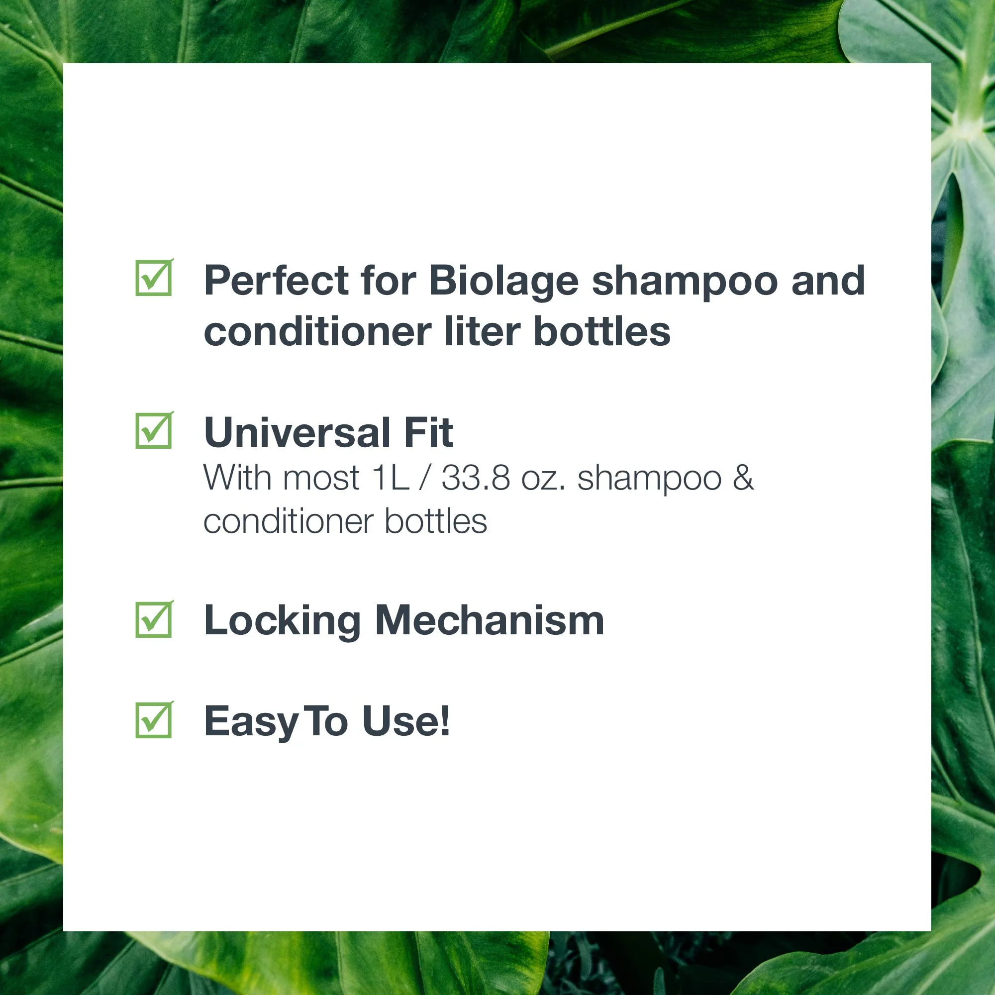 Biolage Universal Dispensing Pump - Shampoo and Conditioner Bottle Pump, Fits 1L Bottles (33.8 Fl. Oz.), White - Image 3