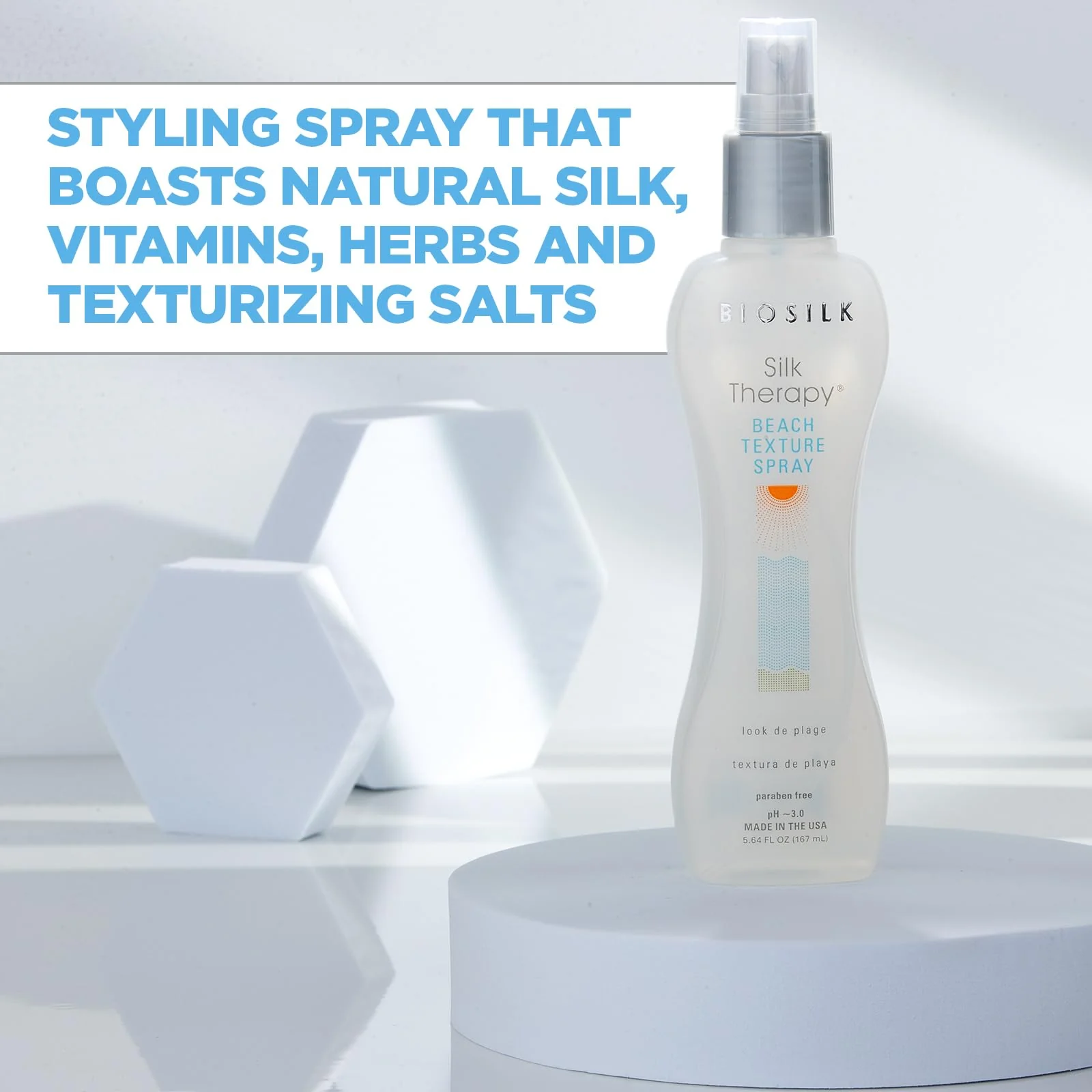 BioSilk Beach Texture, Styling Salt Spray for Natural Waves & Texture, Sulfate, Paraben, & Cruelty-Free, 5.64 oz - Image 3