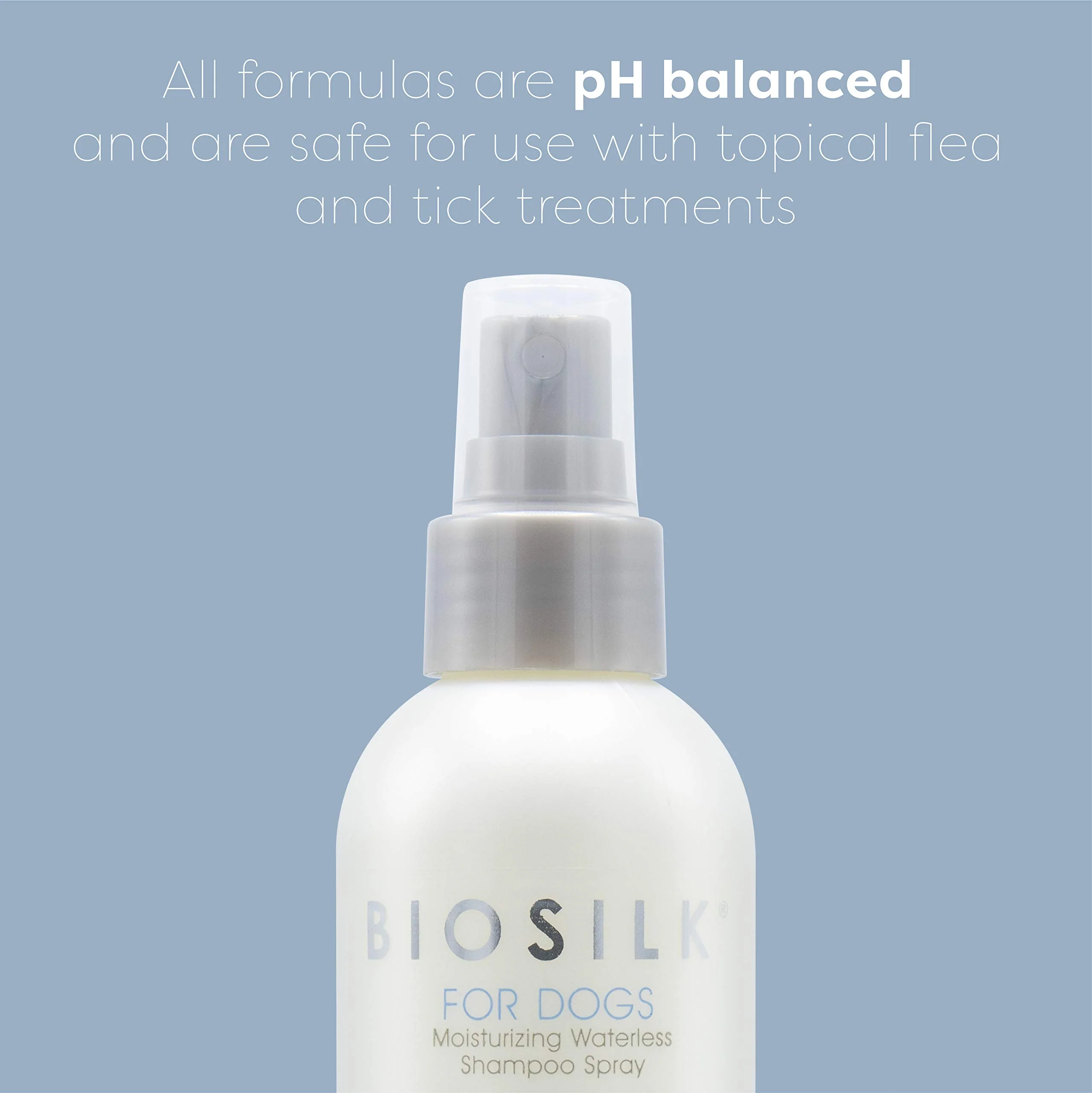 BioSilk for Dogs Silk Therapy Deep Moisture Waterless Shampoo Spray, No Rinse Between-Bath Dog Grooming Spray, Sulfate and Paraben Free, pH Balanced, Made in USA, 8 Fl Oz - Image 2