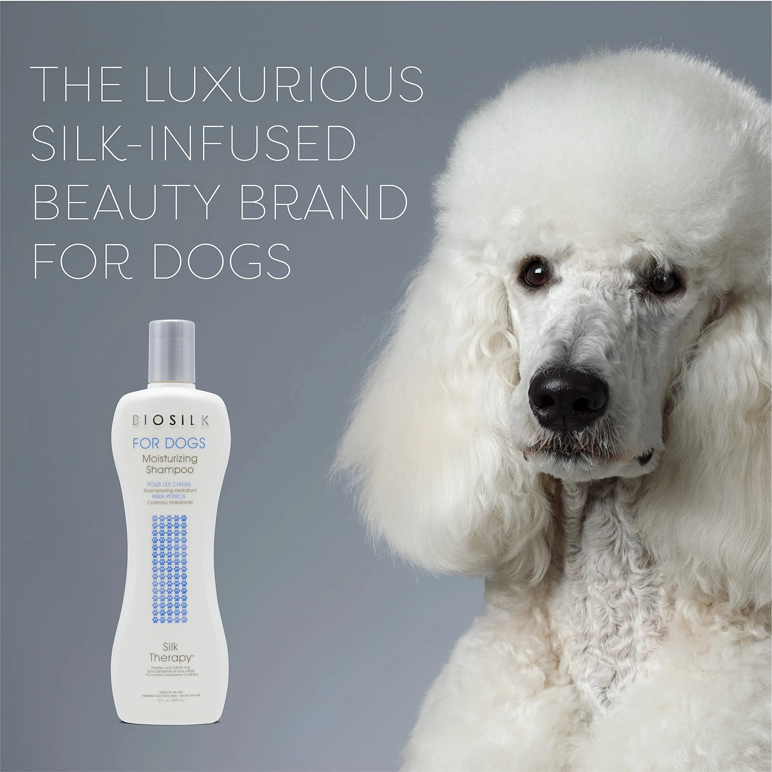 BioSilk for Dogs Silk Therapy Moisture Shampoo with Silk Proteins and Vitamins, Restores Shine and Softness, Sulfate Free, Paraben Free, pH Balanced, Made in USA, 12 Fl Oz - 2 Pack - Image 4