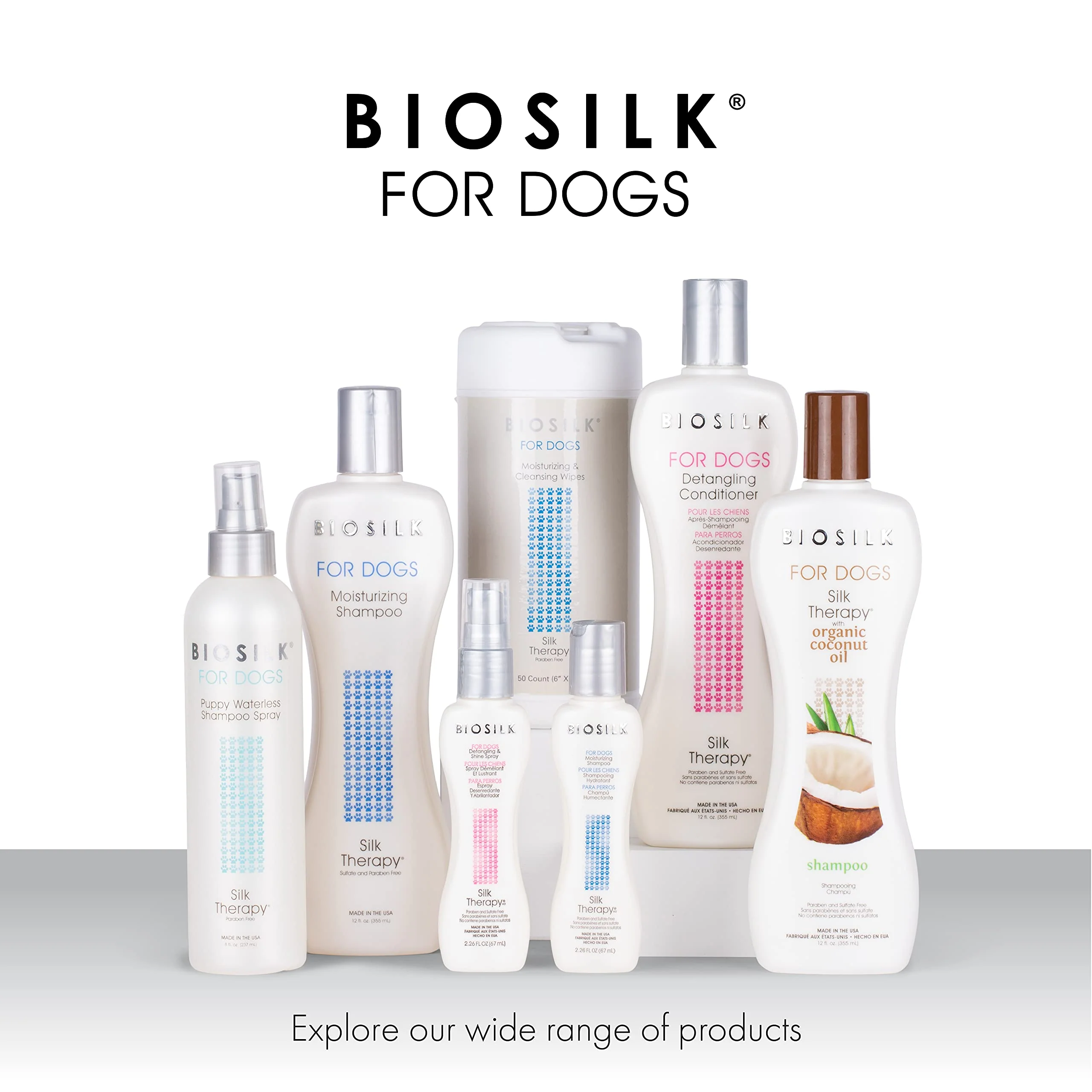BioSilk for Dogs Silk Therapy Moisture Shampoo with Silk Proteins and Vitamins, Restores Shine and Softness, Sulfate Free, Paraben Free, pH Balanced, Made in USA, 12 Fl Oz - 2 Pack - Image 5