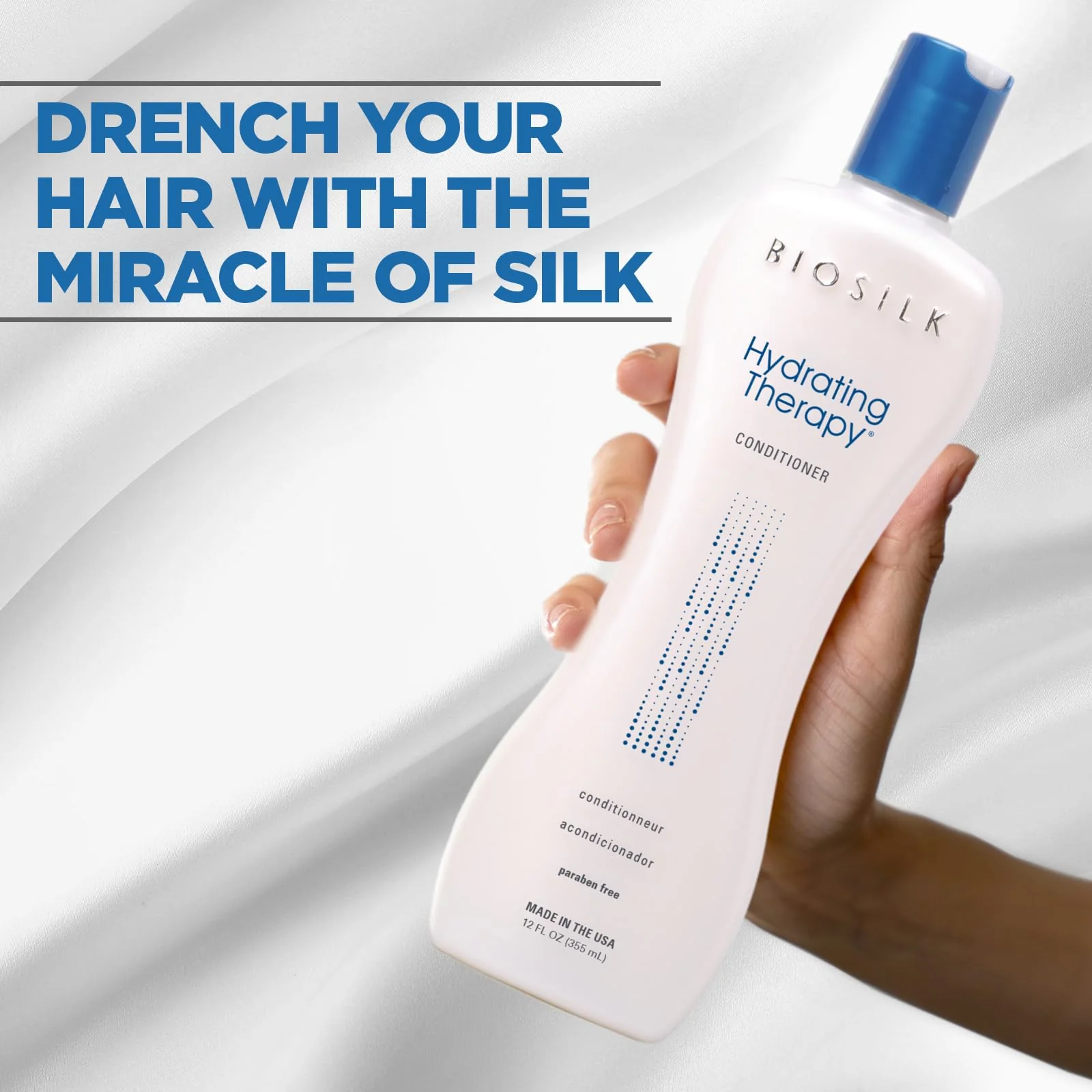 BioSilk Hydrating Conditioner, Replenishes Moisture For Strong & Smooth Hair, Sulfate, Paraben, & Cruelty-Free, 12 Oz - Image 2