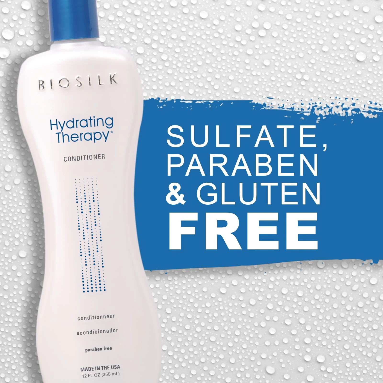 BioSilk Hydrating Conditioner, Replenishes Moisture For Strong & Smooth Hair, Sulfate, Paraben, & Cruelty-Free, 12 Oz - Image 3