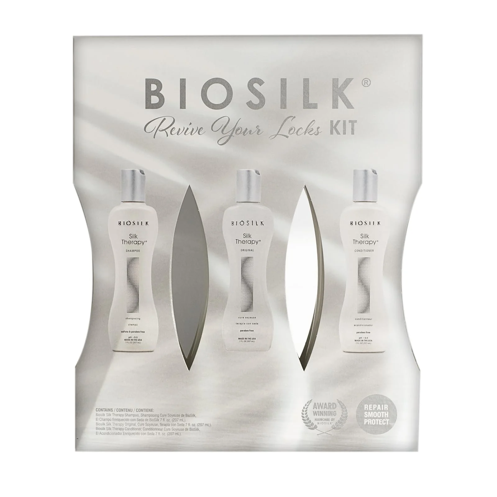 BioSilk Revive Your Locks Kit. Original Silk Therapy 7oz, Silk Therapy Shampoo 7oz, and Silk Therapy Conditioner 7oz (kit Contains 3 Products), 7 fluid_ounces - Image 6