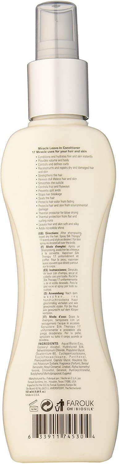 BioSilk Silk Therapy 17 Miracle Spray Leave-In Conditioner - 2.26oz Travel Size - Image 2