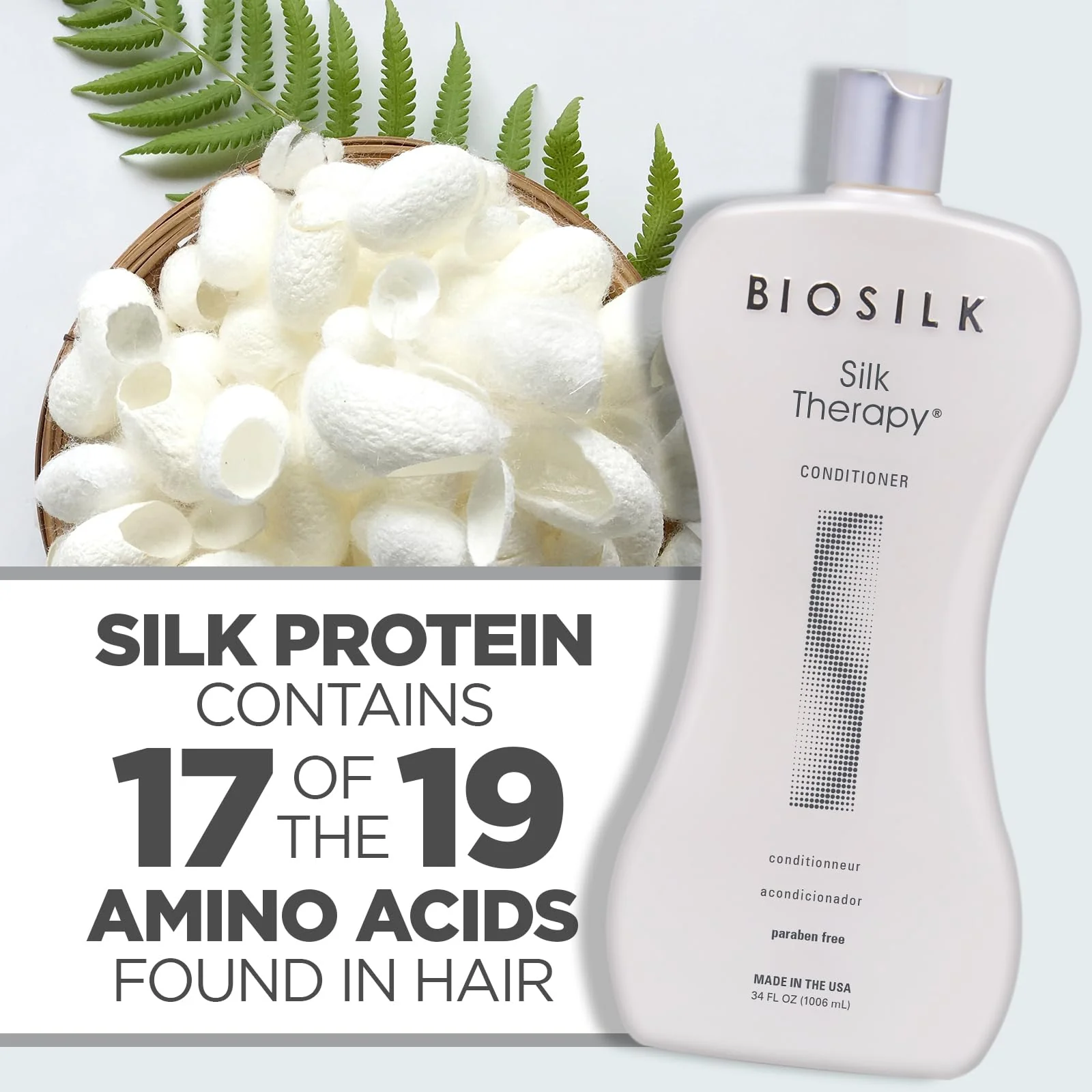 BioSilk Silk Therapy Conditioner, Moisturizes & Conditions Hair for Incredible Shine, Detangles & Provides Heat Protection, Sulfate-Free, Paraben-Free, Cruelty-Free, 34 Oz - Image 5