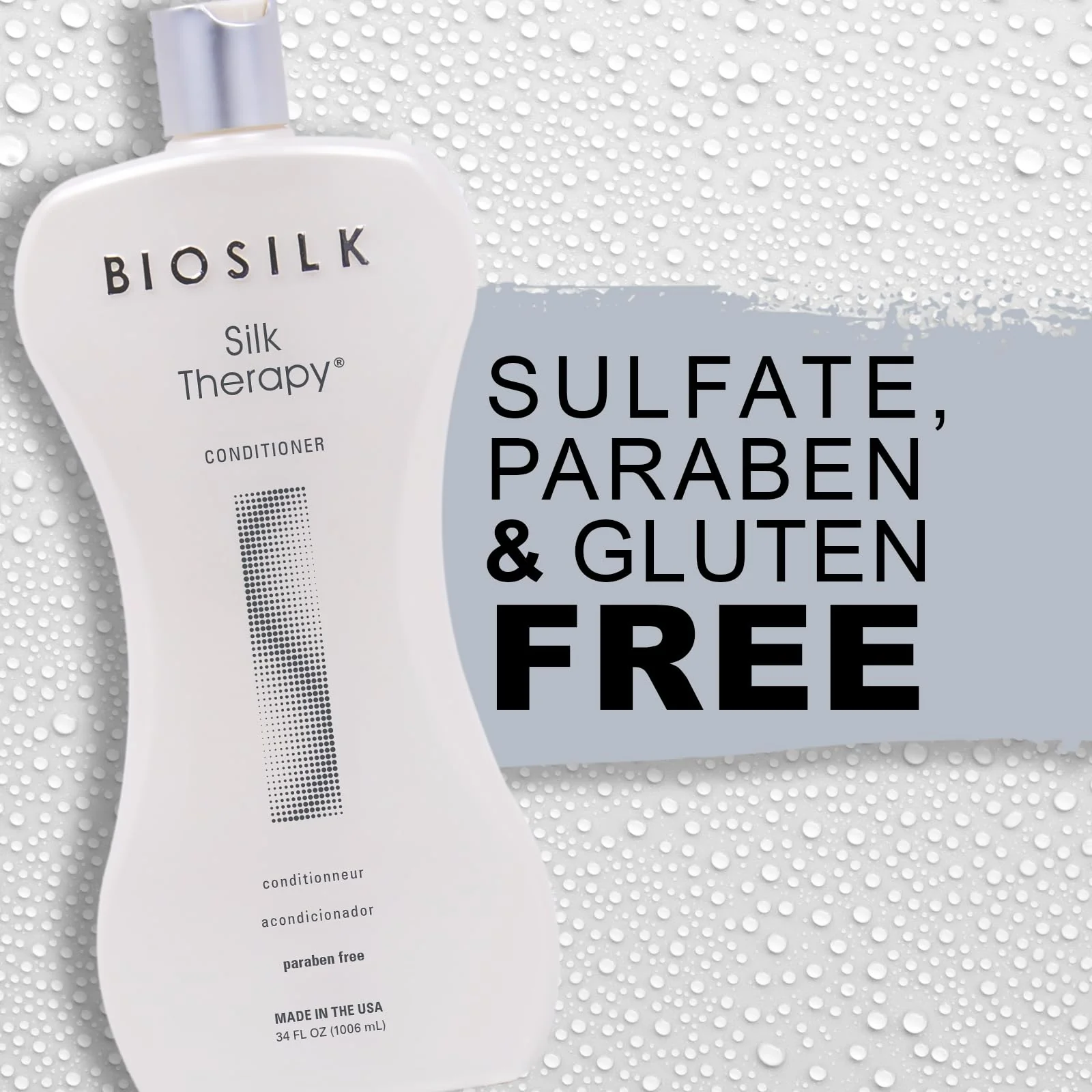 BioSilk Silk Therapy Conditioner, Moisturizes & Conditions Hair for Incredible Shine, Detangles & Provides Heat Protection, Sulfate-Free, Paraben-Free, Cruelty-Free, 34 Oz - Image 6