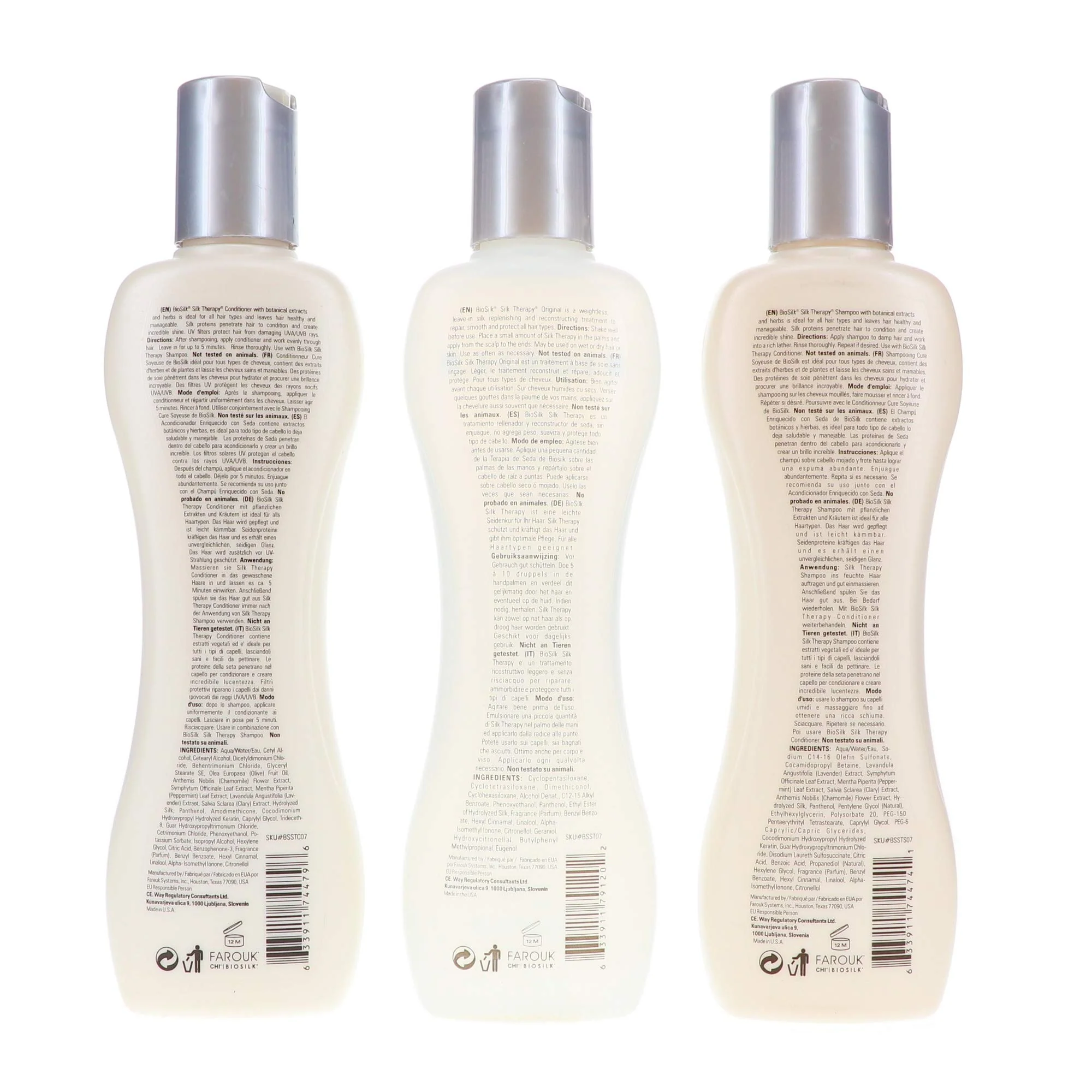 BioSilk Therapy Trio Shampoo Conditioner Original, 7 Fl Oz (Pack of 3) - Image 6
