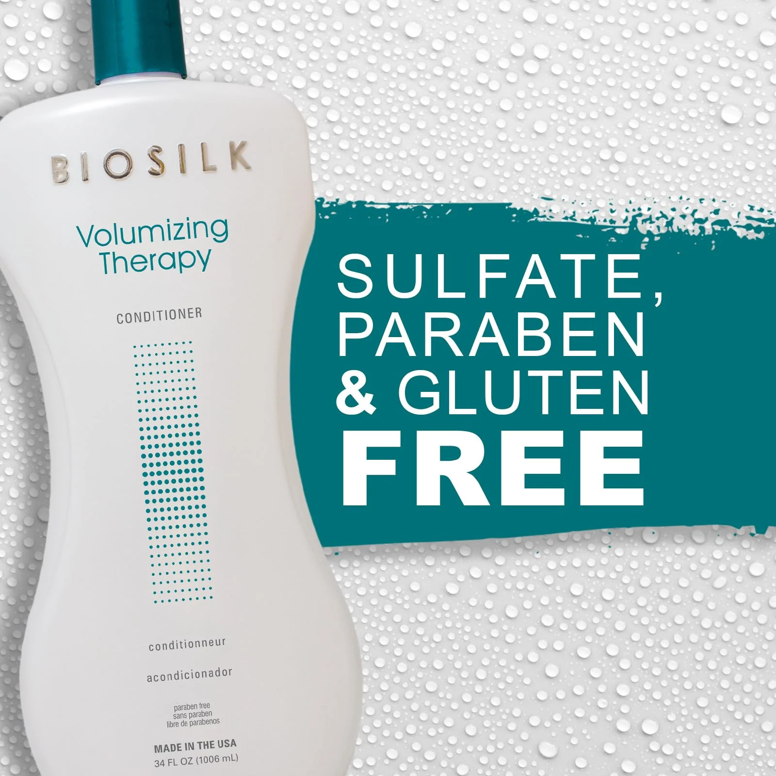 BioSilk Volumizing Therapy Conditioner, Adds Volume & Body While Moisturizing & Conditioning Hair, Sulfate, Paraben & Cruelty-Free, 34 Oz - Image 6