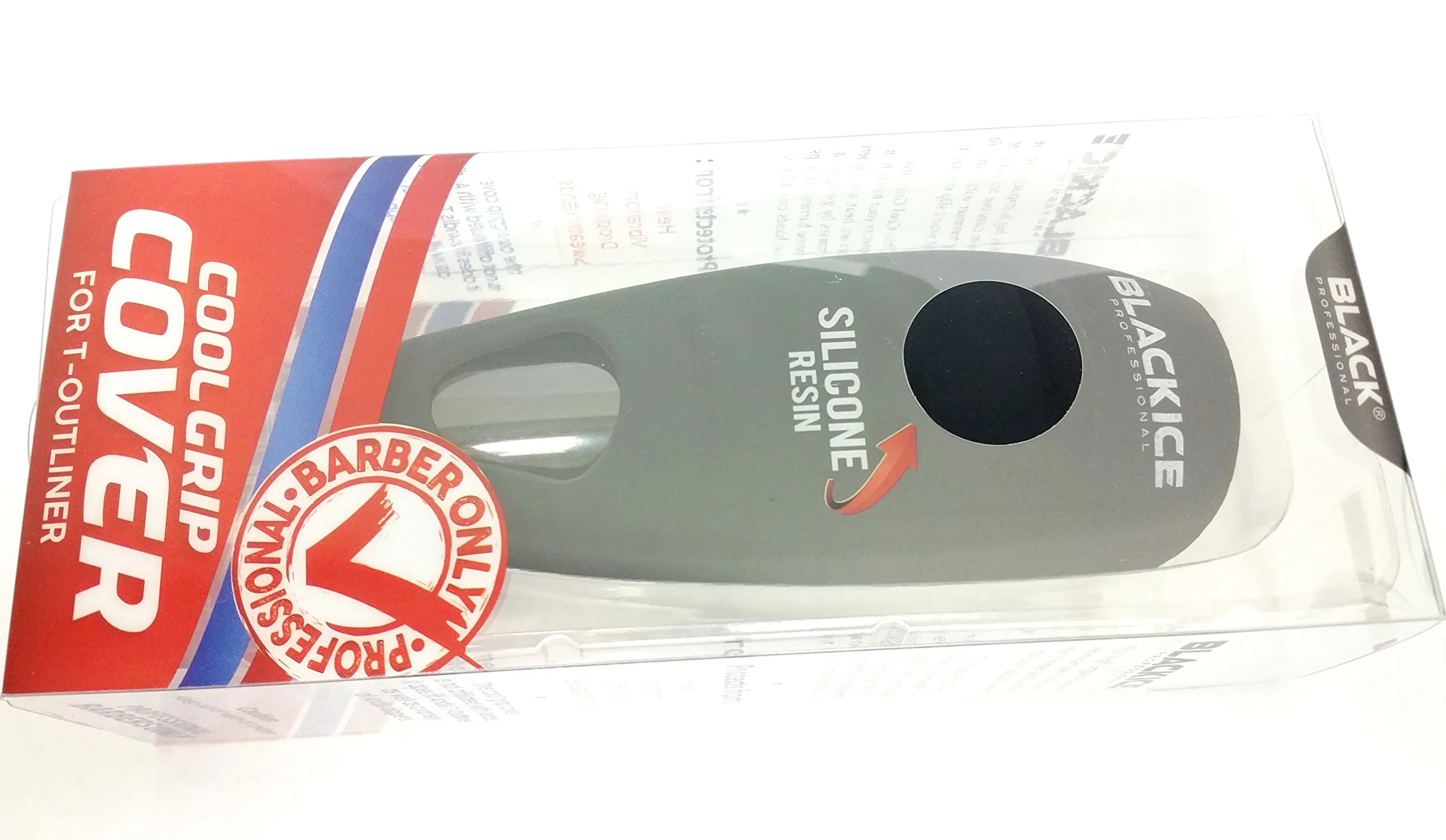 Black Ice Professional Barber Silicone Cool Grip Cover for Andis T-Outliner, Blackout, and Outliner II Trimmer
