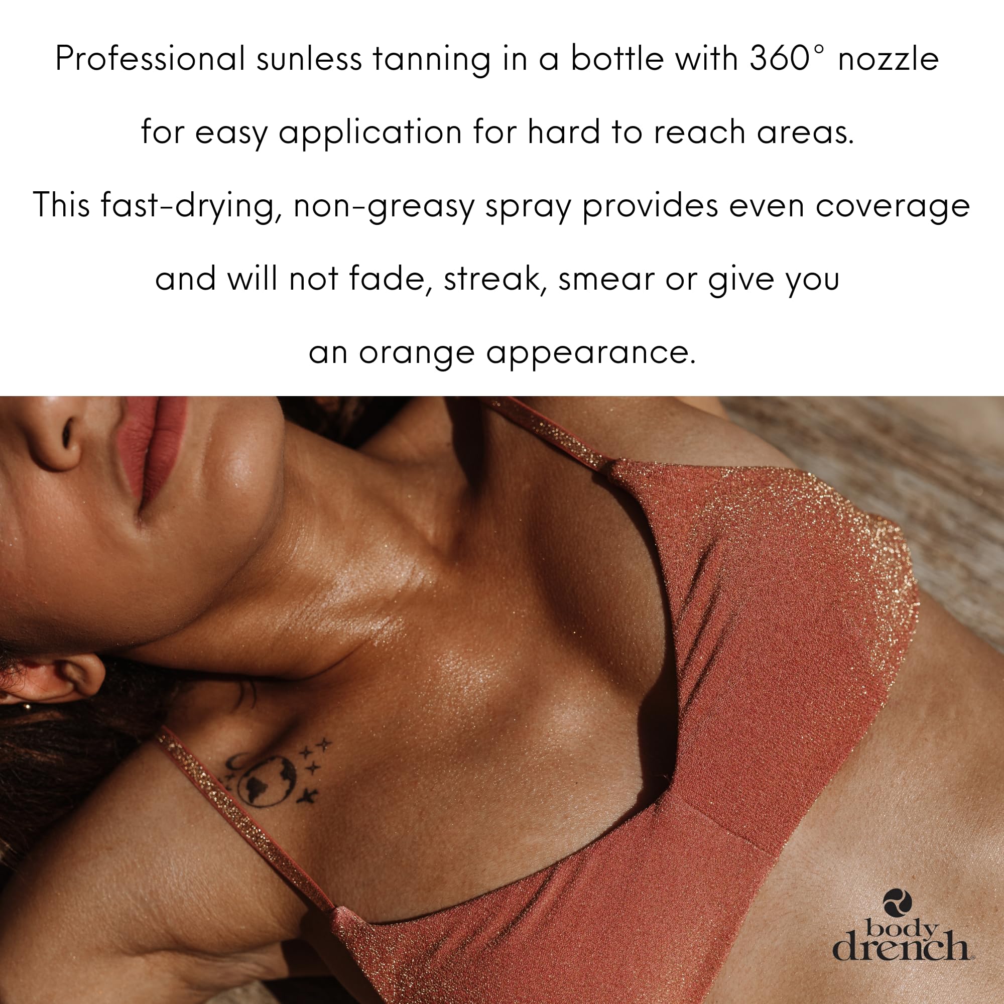 Body Drench Quick Tan Bronzing Spray Medium-Dark 6 Ounce (177ml) (2 Pack) - Image 3