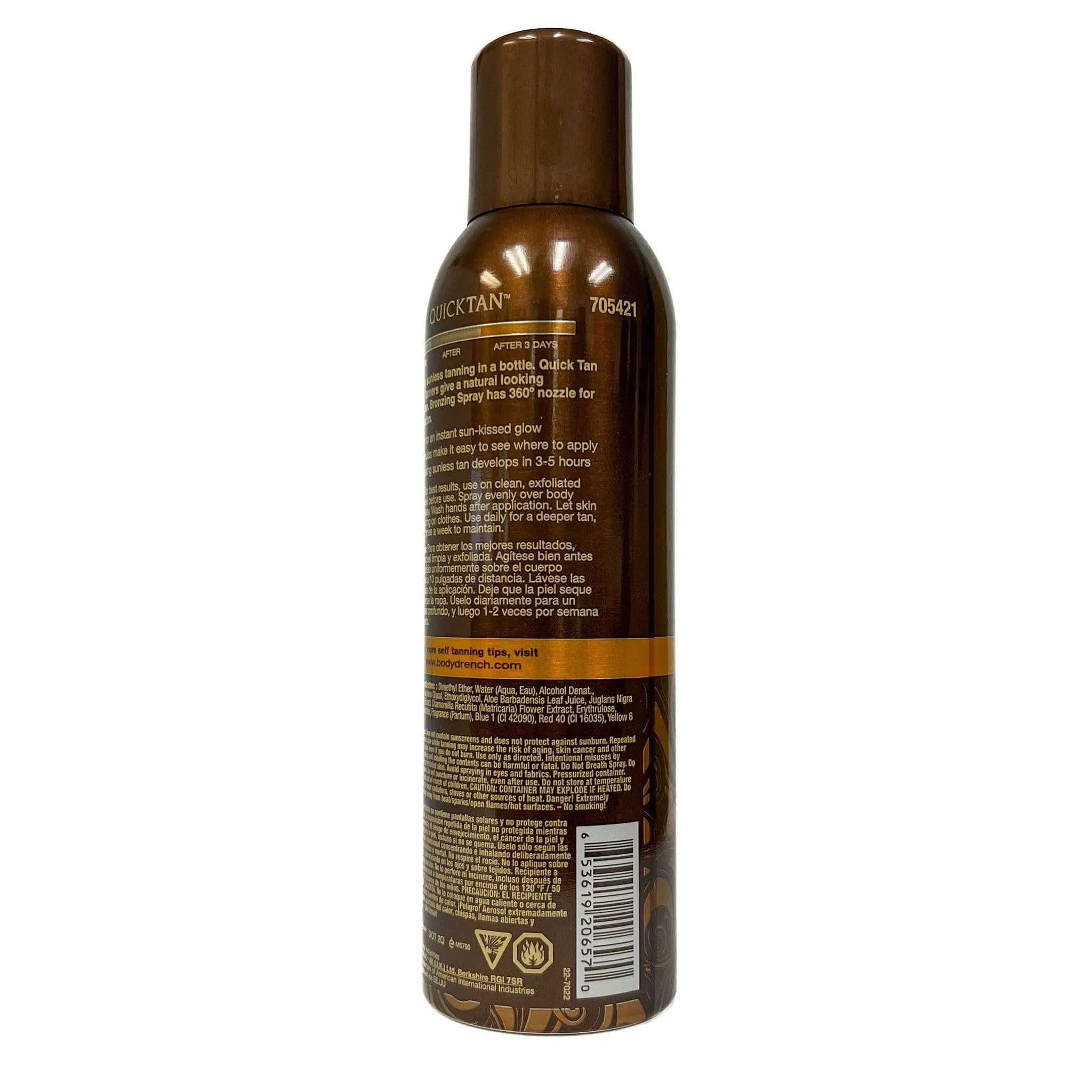 Body Drench Quick Tan Instant Self Tanner Bronzing Spray, Medium/Dark 6 oz (Pack of 4) - Image 3