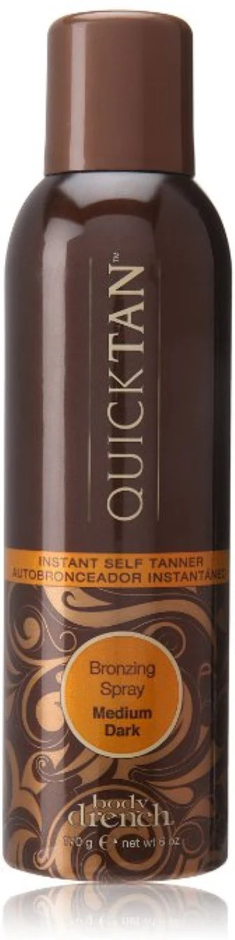 Body Drench Quick Tan Instant Self Tanner Bronzing Spray, Medium/Dark 6 oz (Pack of 5)