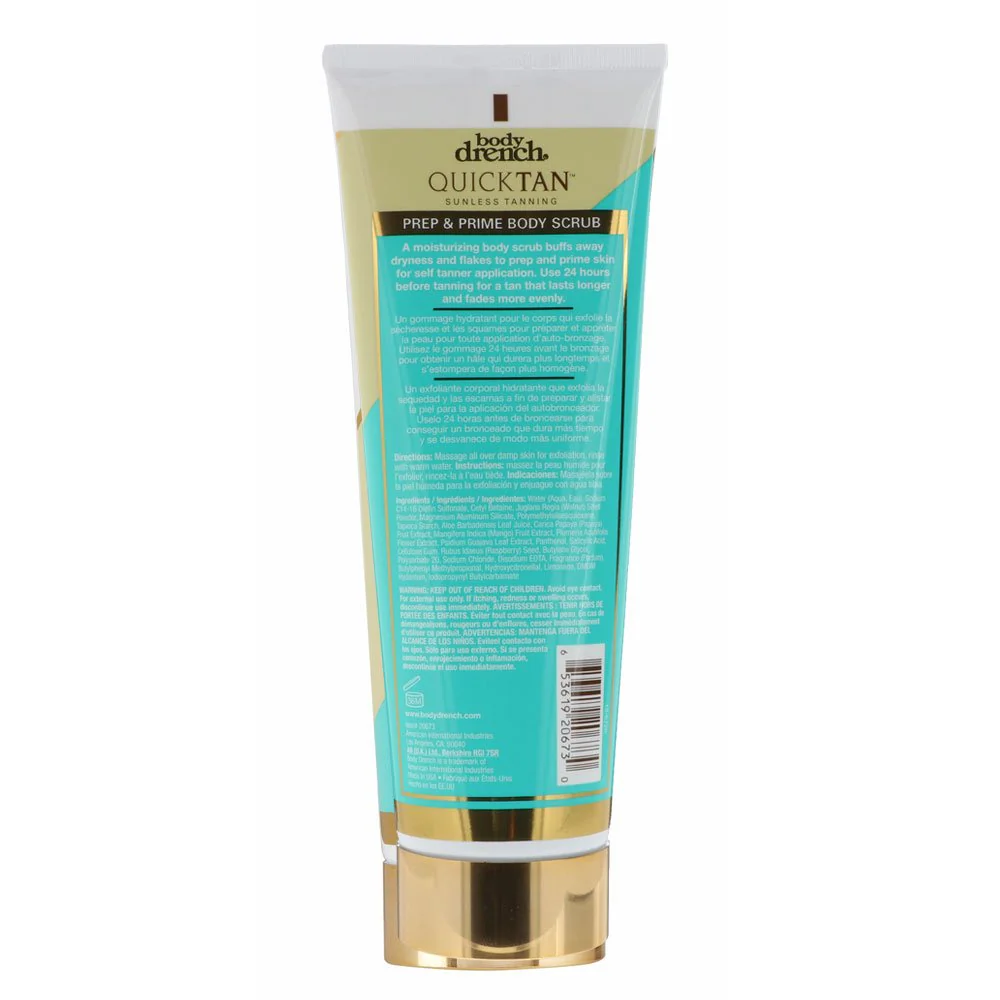 Body Drench Quick Tan Sunless Tanning Prep & Prime Body Scrub to Exfoliate Skin Before Tanning, 7 oz - Image 2