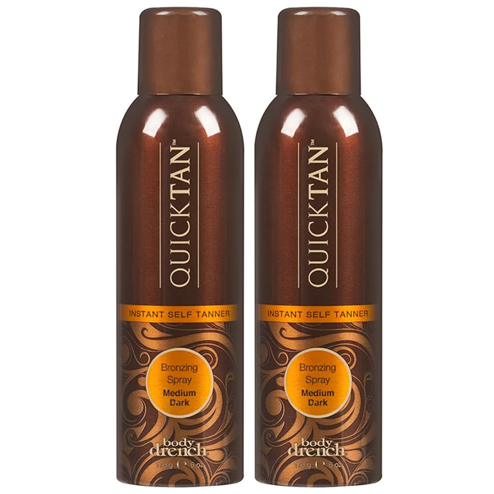 Body Drench QuickTan Instant Bronze Self Tanning Spray – Fast-Drying Self Tanner Spray for Natural-Looking Tan, 6 oz, 2 Pack