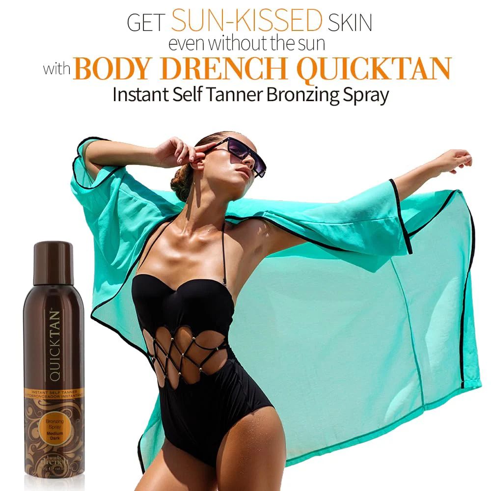 Body Drench QuickTan Instant Bronze Self Tanning Spray – Fast-Drying Self Tanner Spray for Natural-Looking Tan, 6 oz, 2 Pack - Image 4