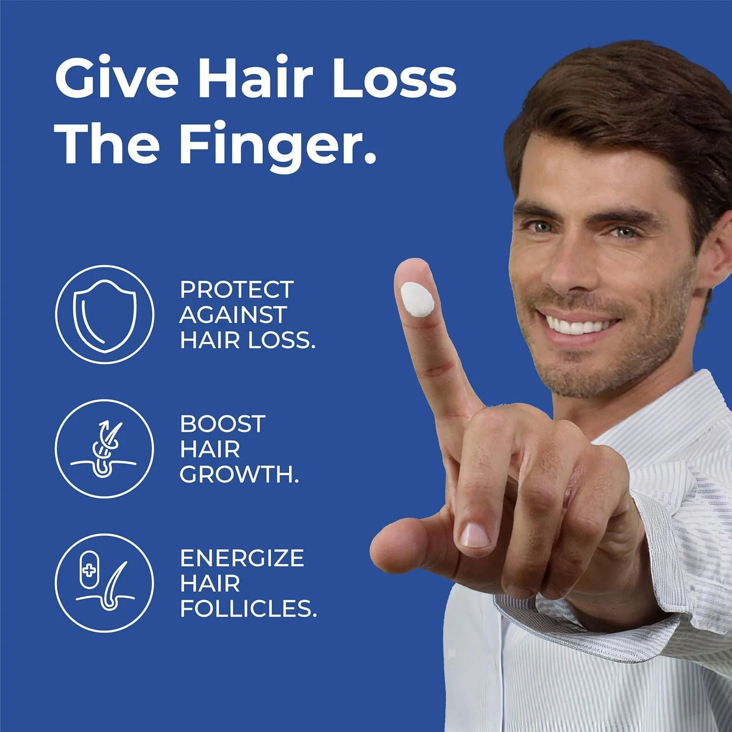 BosleyMD Men’s Revive + Densifying Treatment Foam – Drug-Free Hair Thinning Treatment with YuvaBio® Y100™, Biotin & Pumpkin Seed Oil – 60-Day Supply, 2.11 oz - Image 4