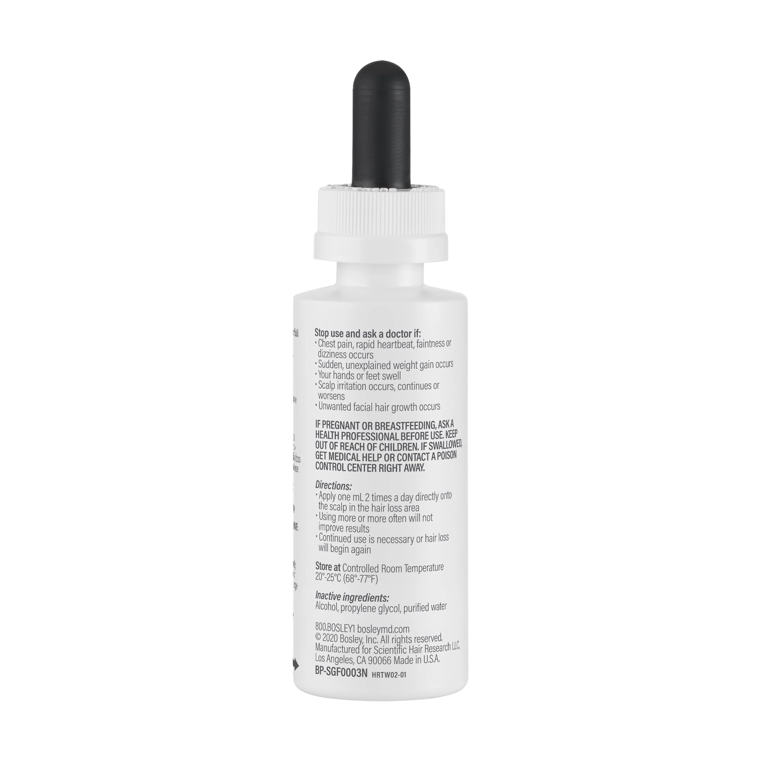BosleyMD Minoxidil 2% Hair Regrowth Treatment for Women, Clinically Proven Hair Growth Solution for Thinning Hair & Female Pattern Hair Loss - Topical Scalp Treatment – 2 x 2 Fl Oz (2 Month Supply) - Image 6