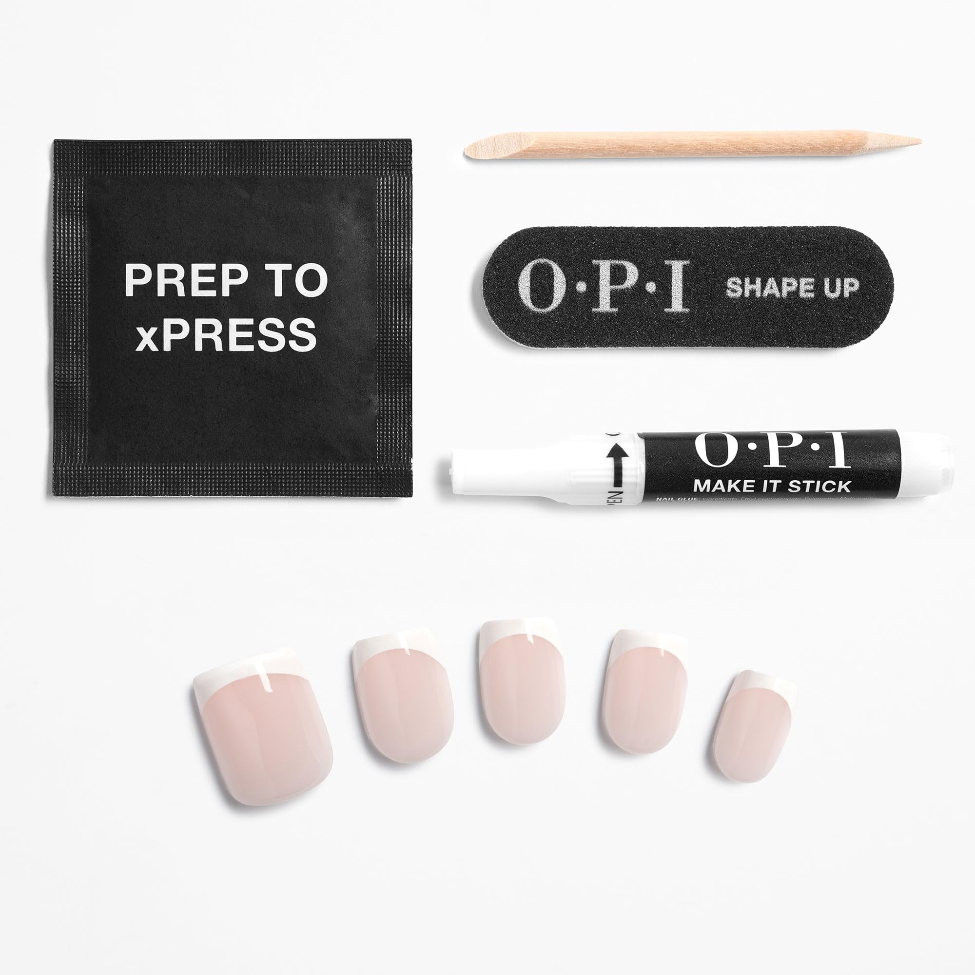 Bundle of OPI xPress/ON Press On Nails, With Nail Glue, French Tip Nail Art, Short, French Press + OPI ProSpa Nail and Cuticle Oil, 0.5 fl oz - Image 3