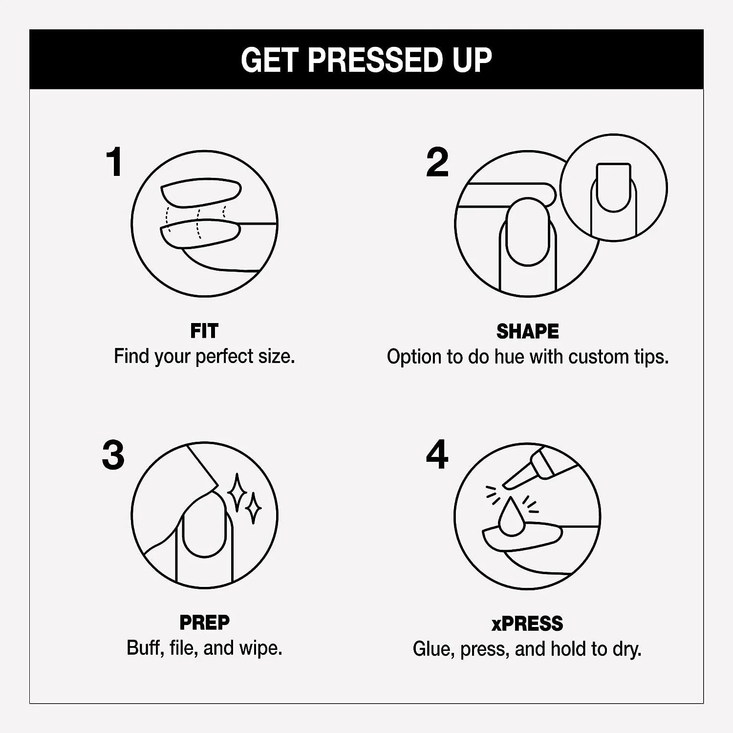 Bundle of OPI xPress/On Press On Nails, With Nail Glue, Short White Nails, Funny Bunny + OPI Nail Envy, Nail Strengthening Treatment, Stronger Nails in 1 Week, Vegan Formula, 0.5 fl oz - Image 4