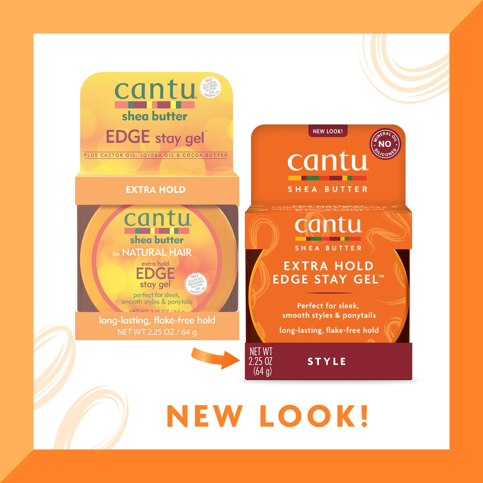 Cantu Extra Hold Edge Stay Gel with Shea Butter, 2.25 oz (Packaging May Vary) - Image 2