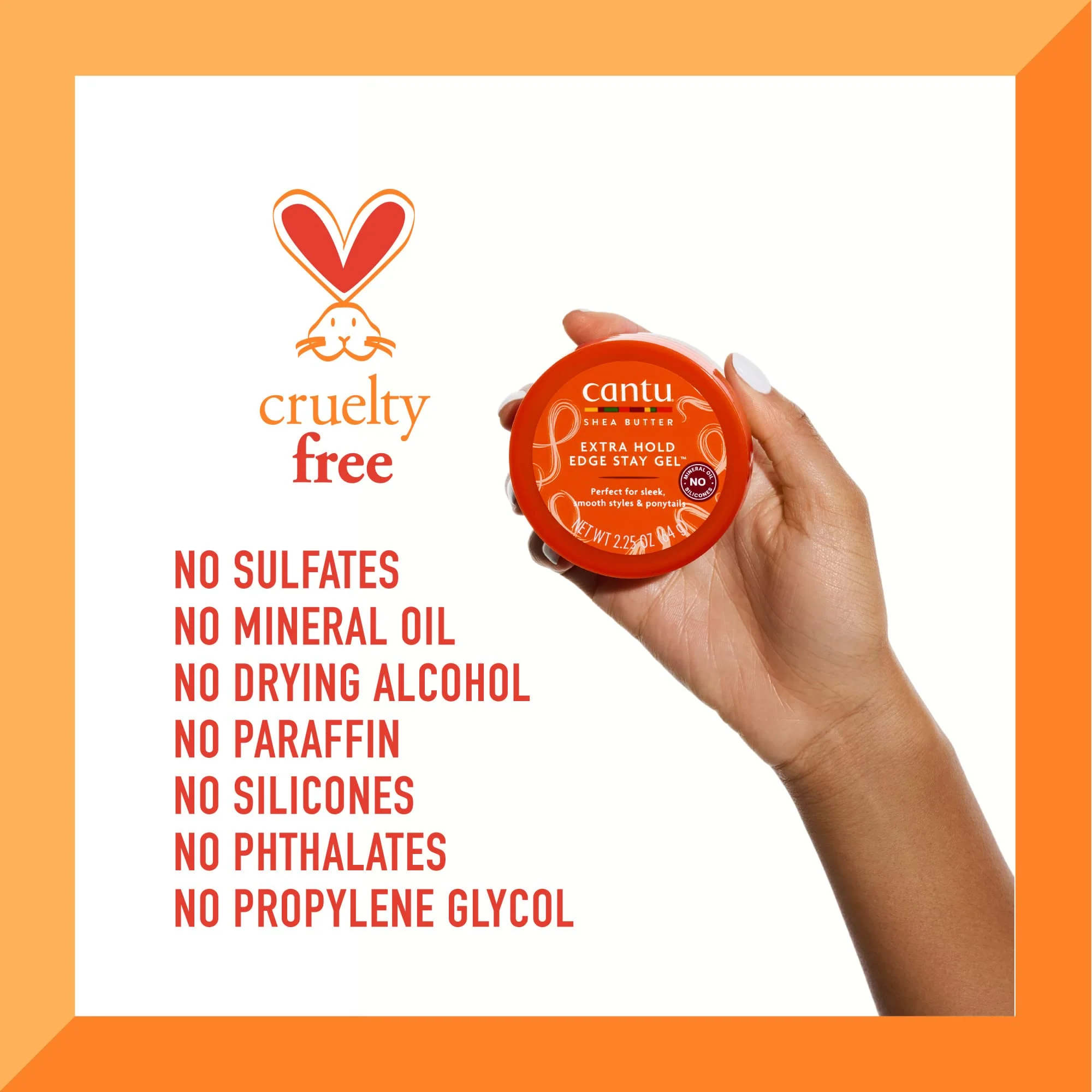 Cantu Extra Hold Edge Stay Gel with Shea Butter, 2.25 oz (Packaging May Vary) - Image 5