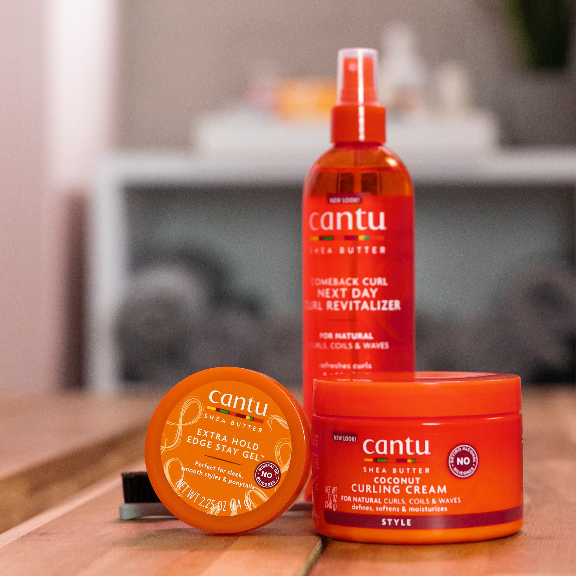 Cantu Extra Hold Edge Stay Gel with Shea Butter, 2.25 oz (Packaging May Vary) - Image 8