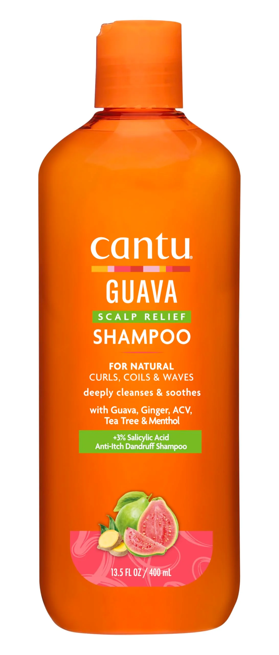 Cantu Guava Shampoo Scalp Relief 13.5 Ounce (400ml) (Pack of 2)