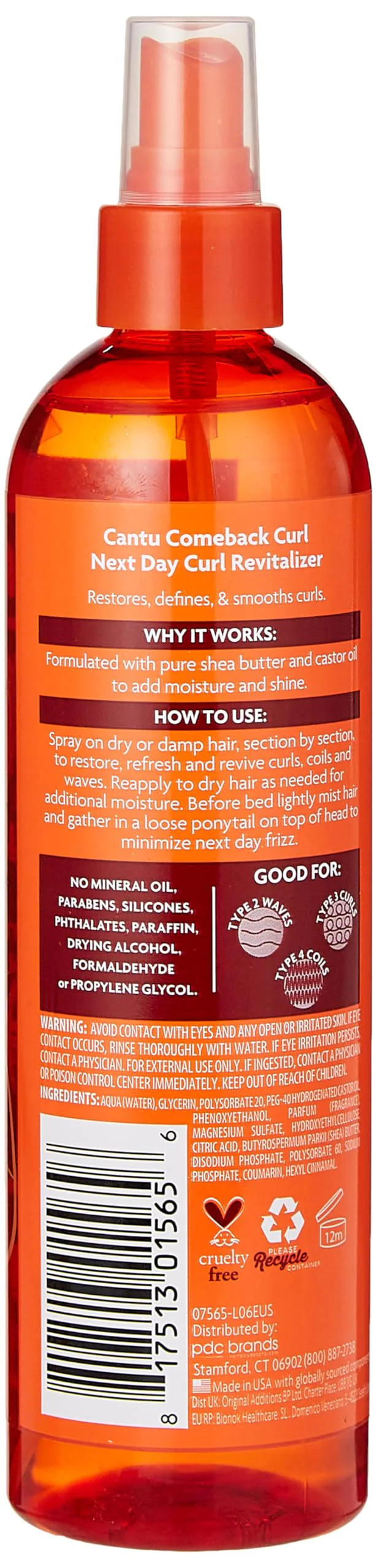 Cantu Natural Hair Comeback Curl Revitalizer 12 Ounce Pump (354ml) (3 Pack) - Image 2