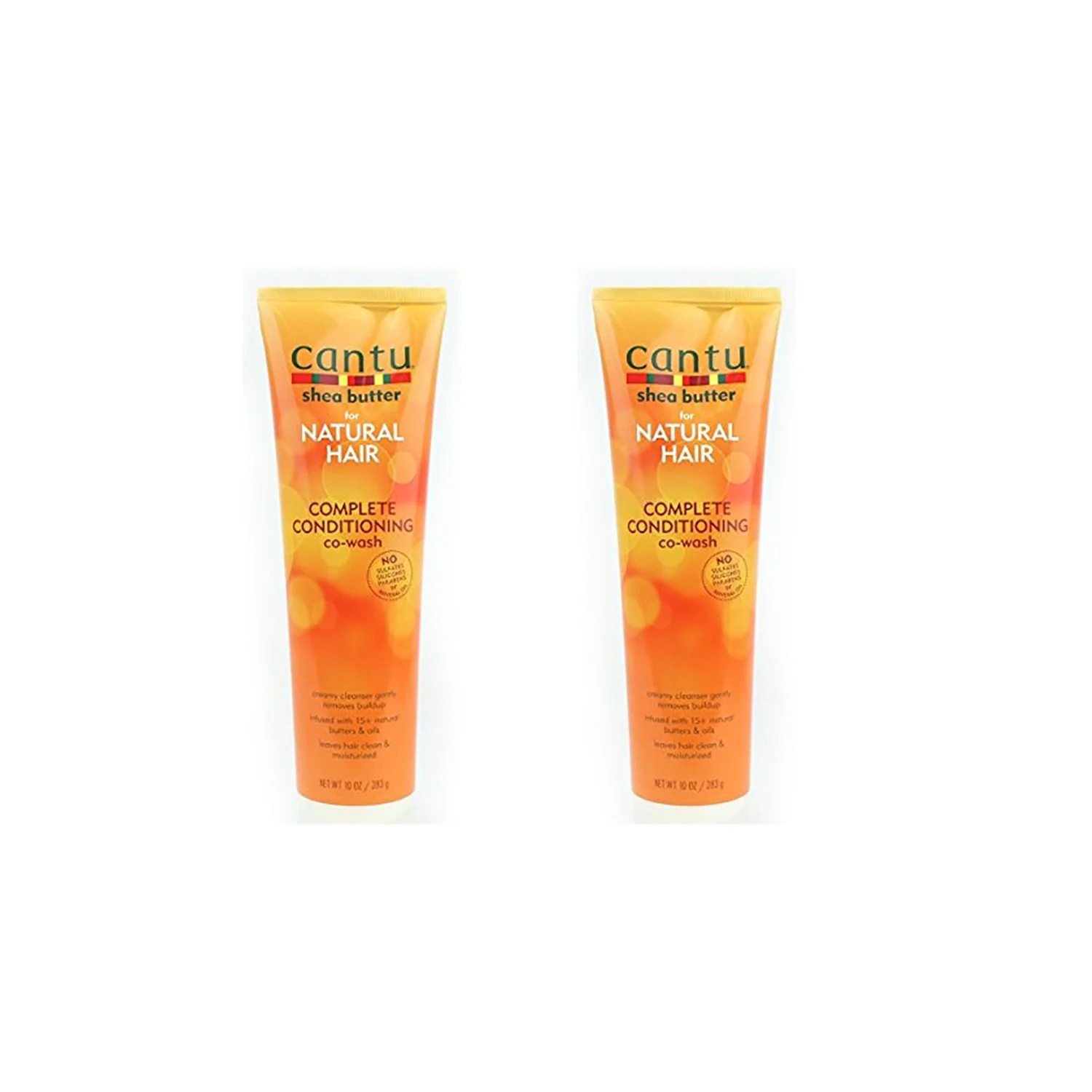 Cantu Natural Hair Complete Conditioning Co-Wash Tube 10 Ounce (295ml) (2 Pack)