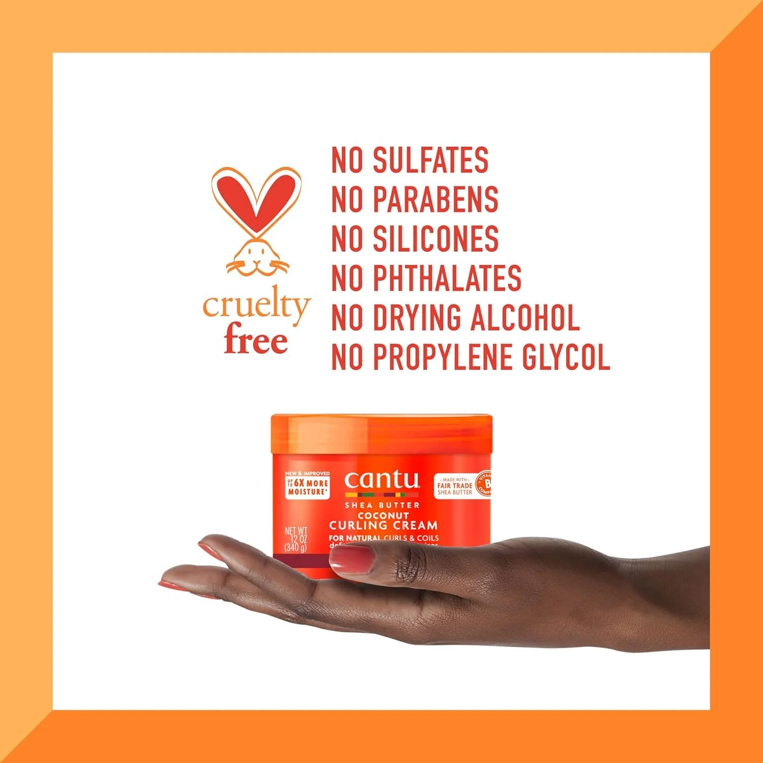 Cantu Shea Butter for Natural Hair Coconut Curling Cream 12 oz. - Image 4