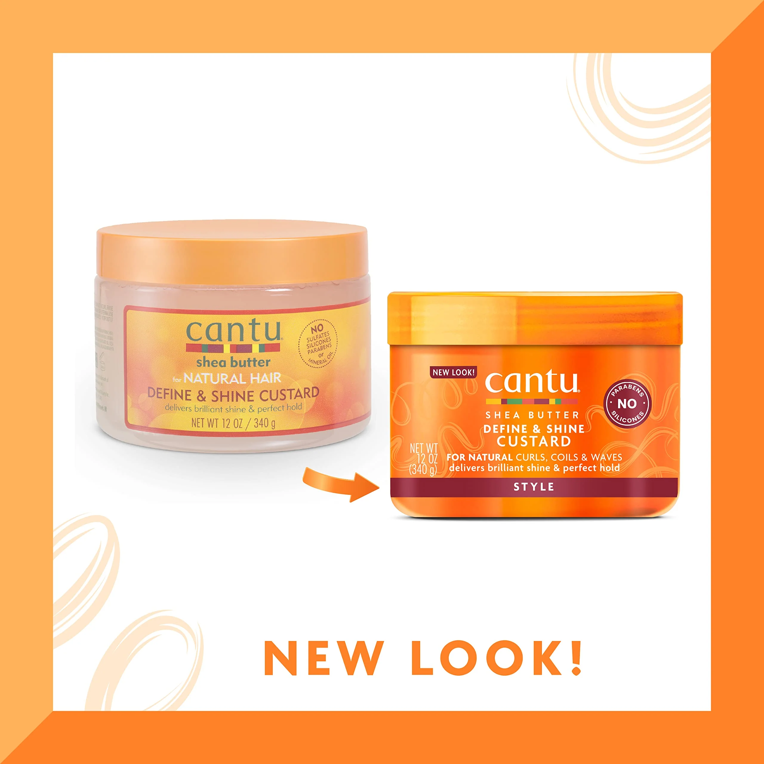 Cantu Shea Butter for Natural Hair Curling Custard, 12 Ounce - Image 3
