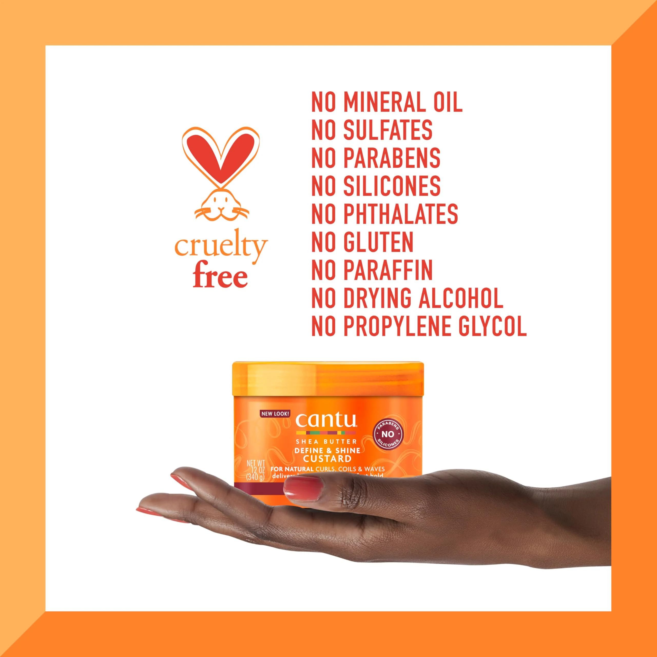 Cantu Shea Butter for Natural Hair Define & Shine Custard, 12 Oz - Image 7