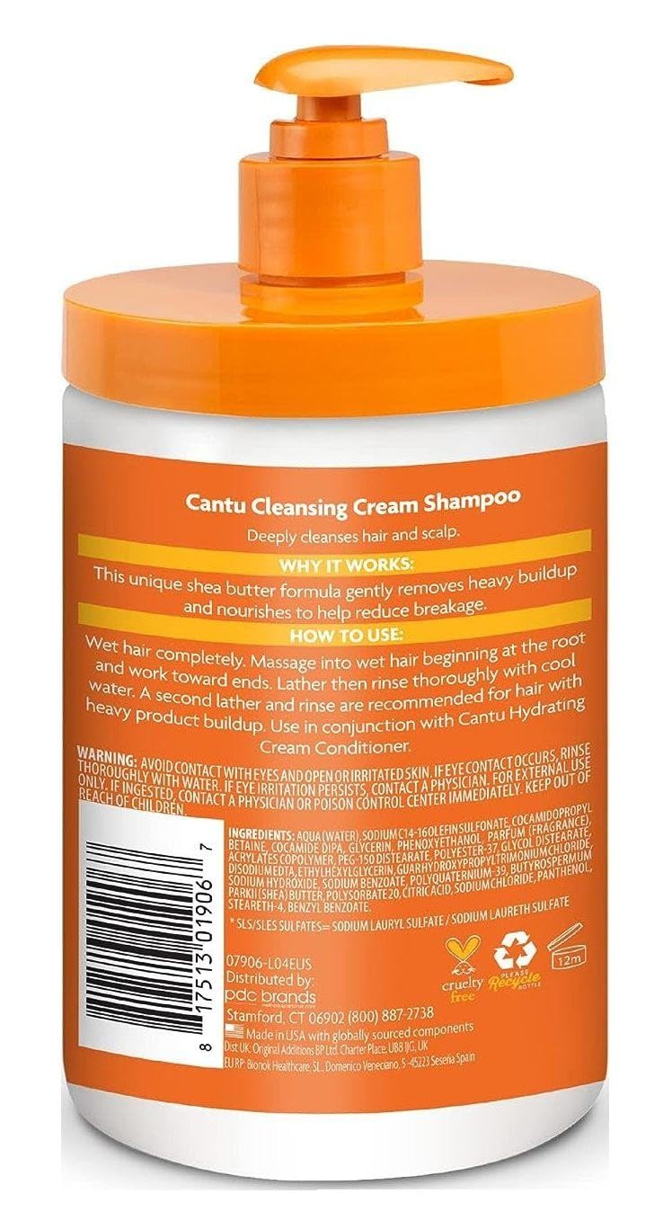 Cantu Shea Butter Shampoo Cleansing Cream 25 Ounce Pump (Pack of 2) - Image 2