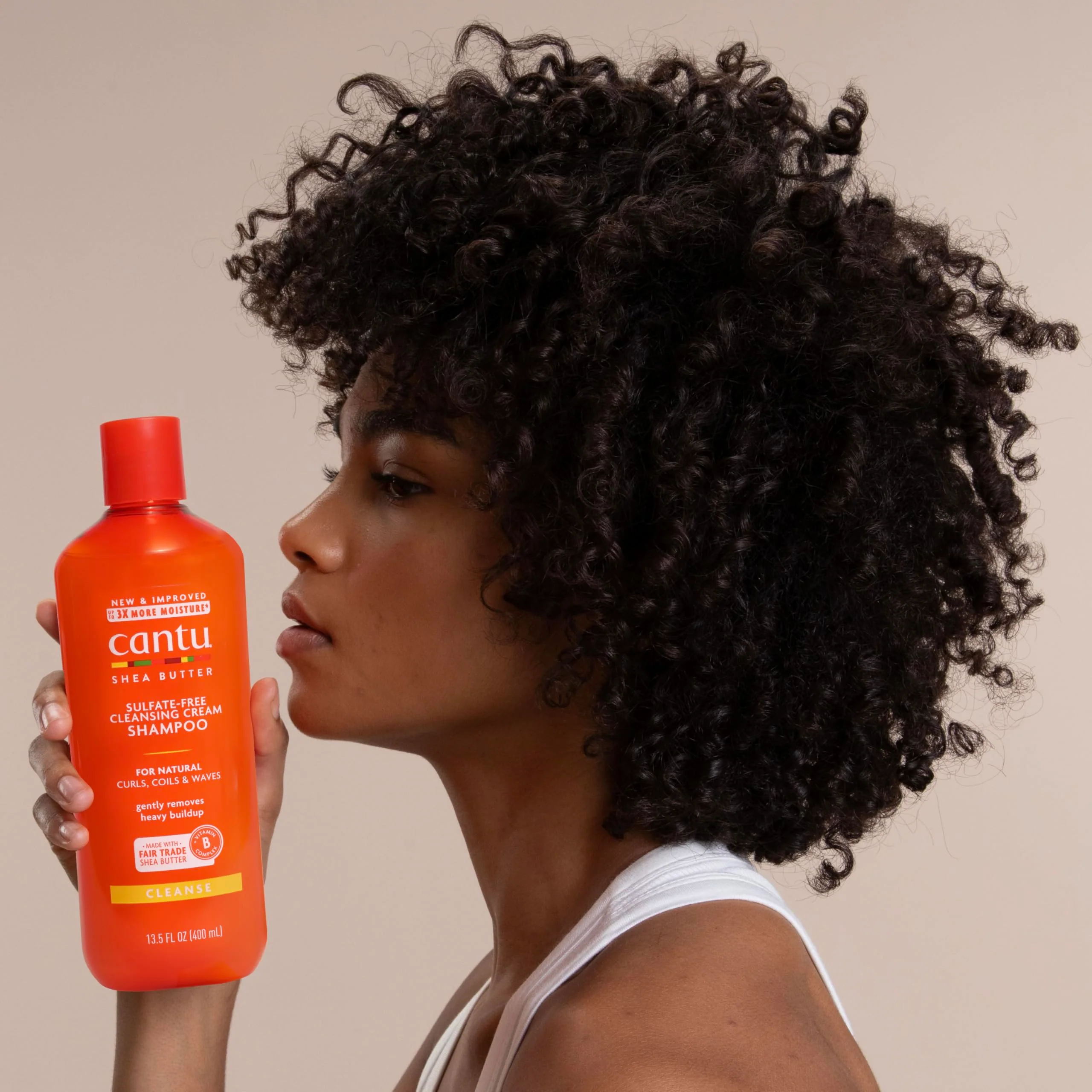 Cantu Sulfate-Free Cleansing Cream Shampoo with Shea Butter for Natural Hair, 13.5 oz - Image 4
