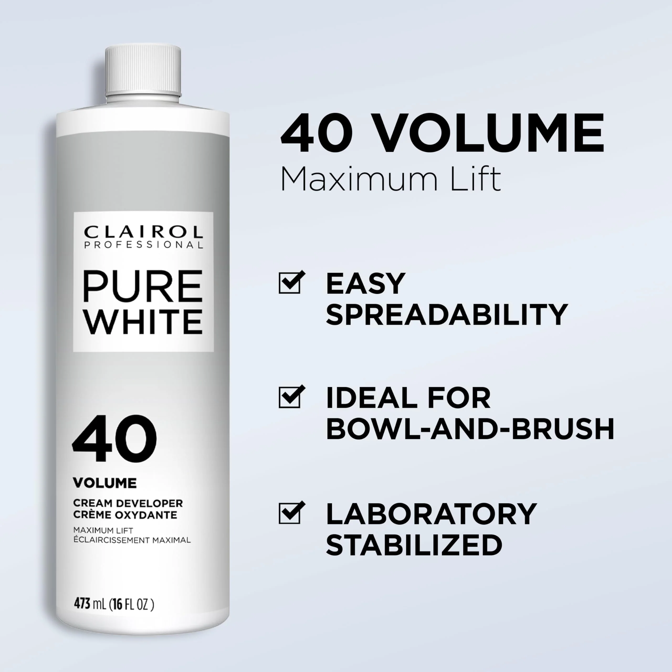 Clairol Professional Pure White 40 volume Crème Developer, 16 oz - Image 4