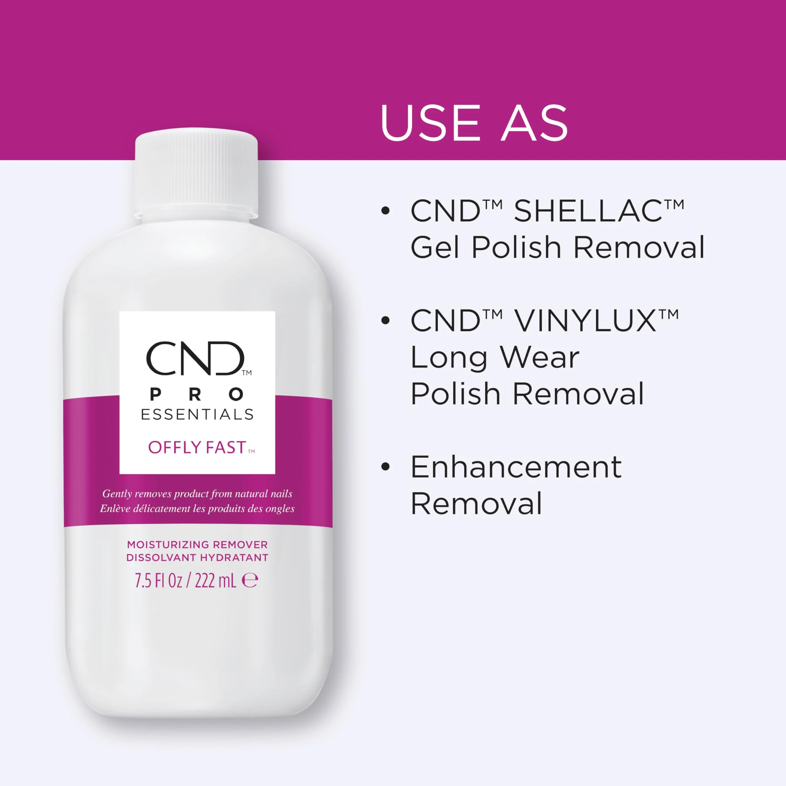 CND OFFLY FAST Moisturizing Nail Polish Remover, 2 fl oz - Image 4