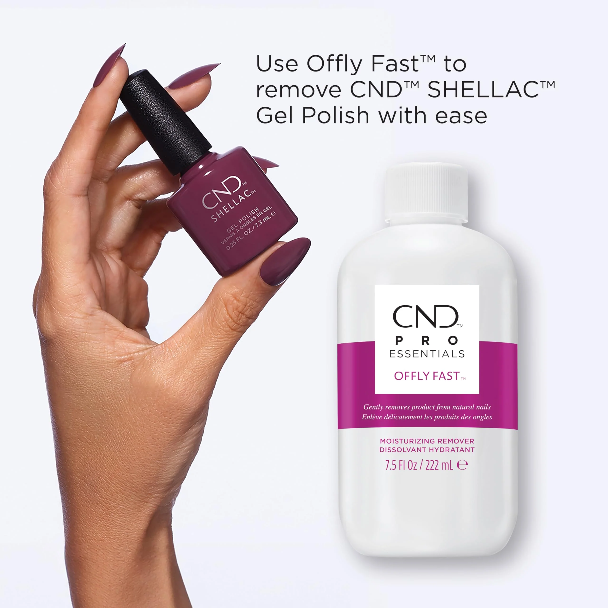 CND OFFLY FAST Moisturizing Nail Polish Remover, 2 fl oz - Image 5