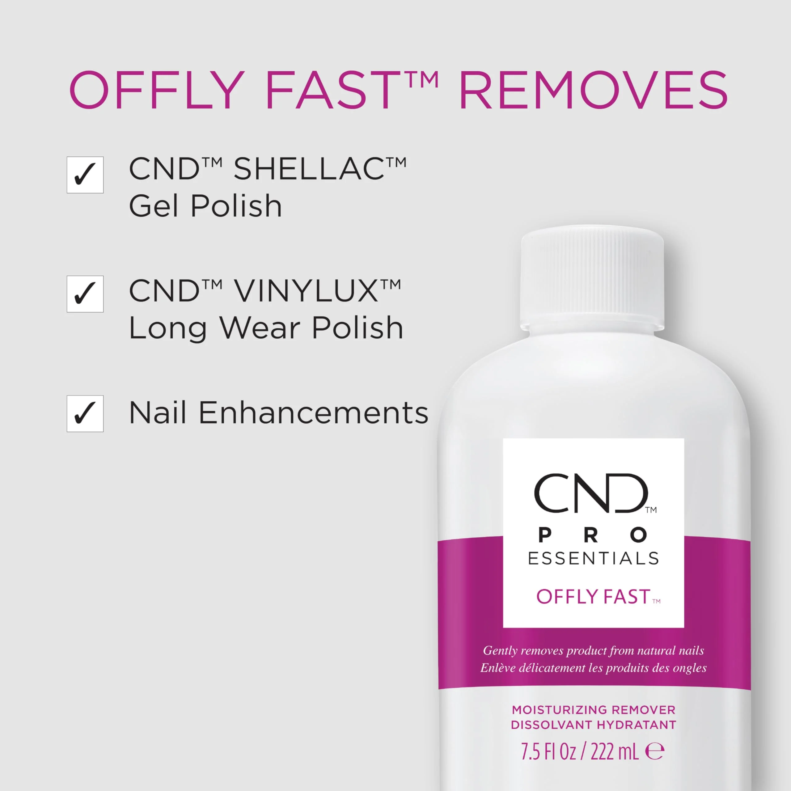 CND OFFLY FAST Moisturizing Nail Polish Remover, 32 fl oz - Image 2