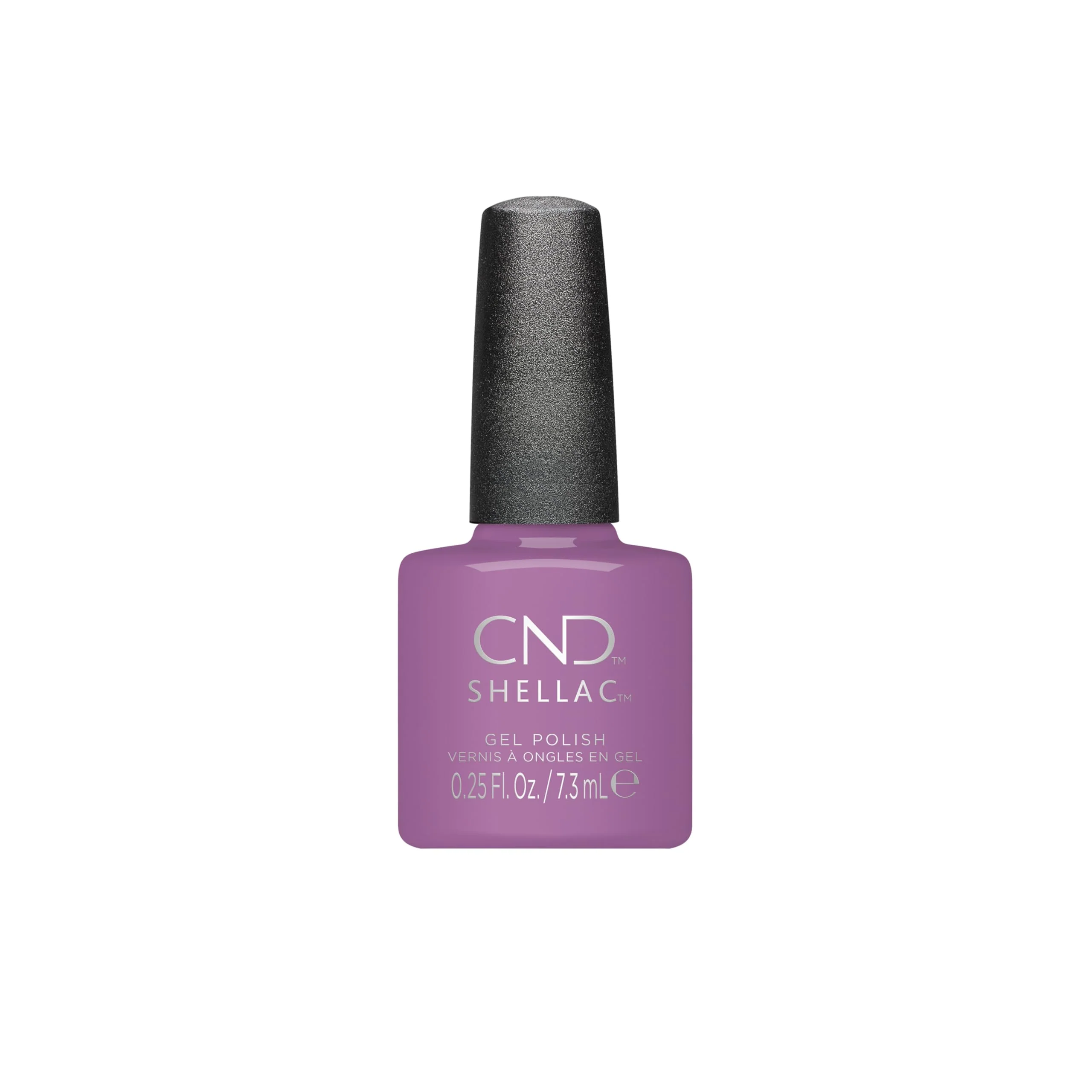 CND Shellac Gel Nail Polish, Long-lasting Nail Paint Color with Curve-hugging Brush, 125 Lilac longing, 0.25 fl oz
