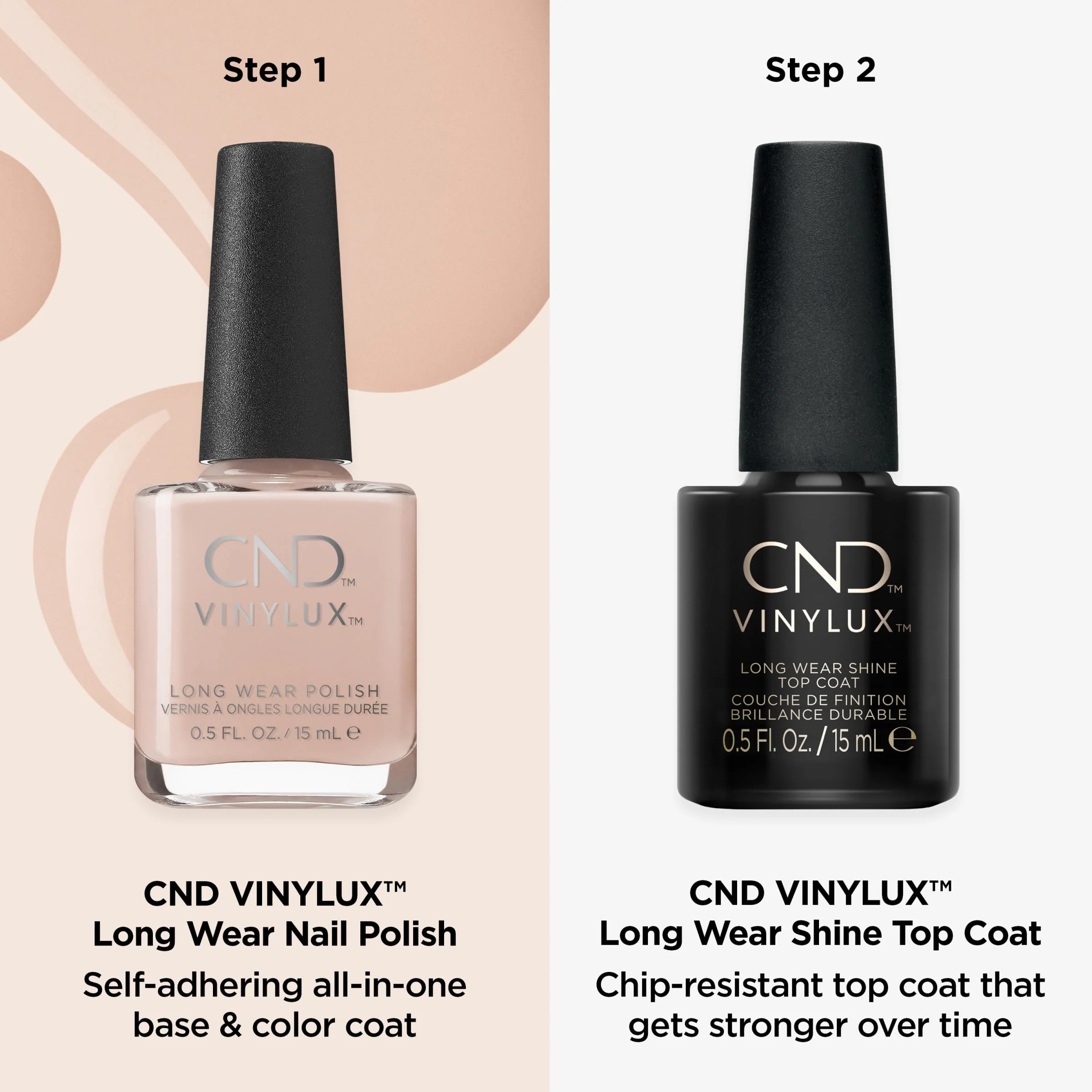 CND Vinylux Long Wear Shine Top Coat, Quick Drying Formula, Easy to Remove, 0.5 Fl Oz - Image 6