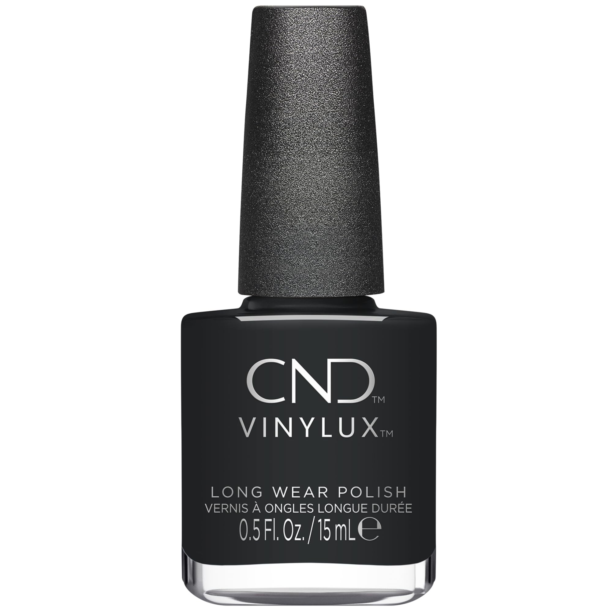 CND Vinylux Longwear Black Nail Polish, Gel-like Shine & Chip Resistant Color, Asphalt, 0.5 fl. oz