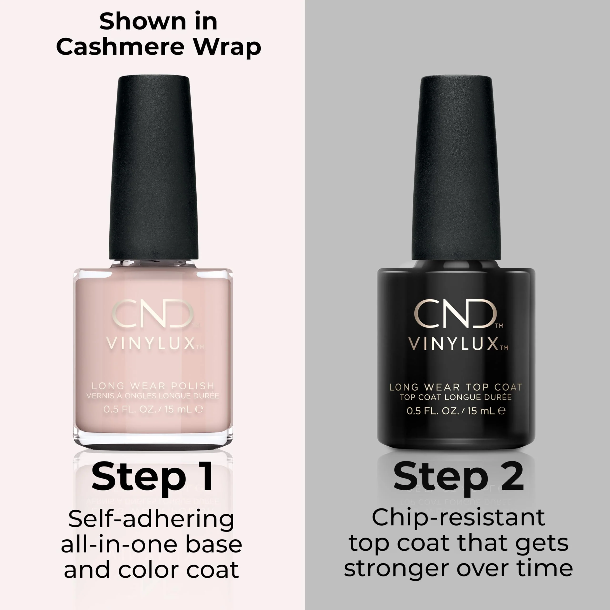 CND Vinylux Longwear Nude Nail Polish, Gel-like Shine & Chip Resistant Color, 0.5 Fl Oz - Image 4
