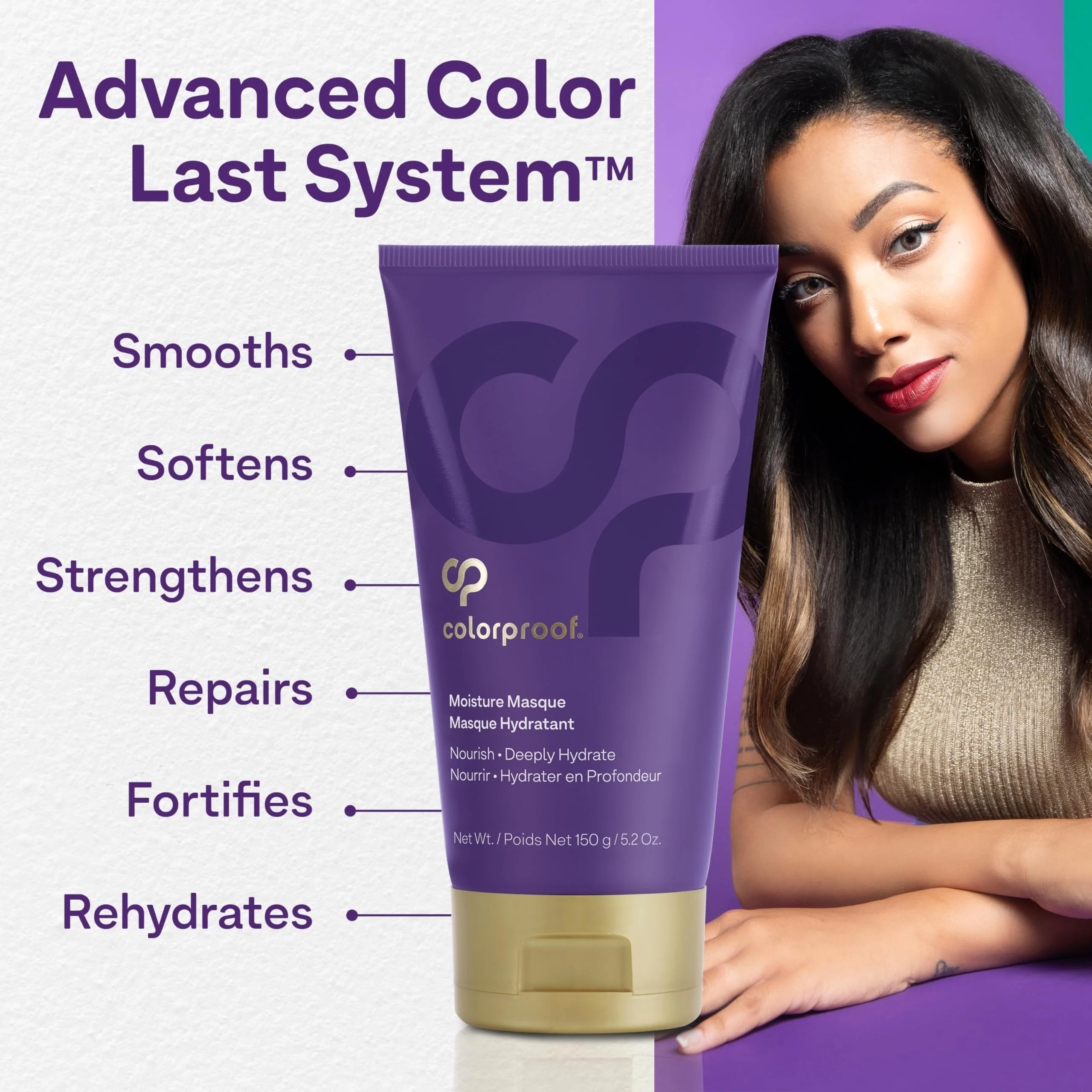 Colorproof Moisture Masque 5.2FL.Oz. Hydrating Moisturizing Deep Conditioner for Color-Treated Hair, Mojito Mint Scent - Image 7